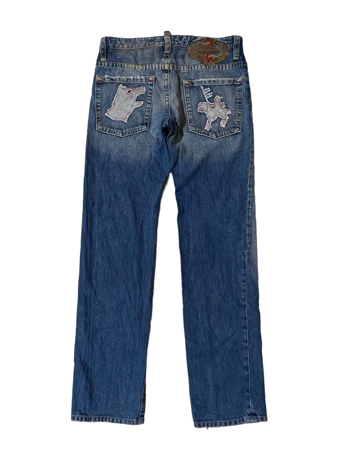 Dsquared2 💥Dsquared Native American Totem Warrior Denim Size US 33 - 3 Thumbnail