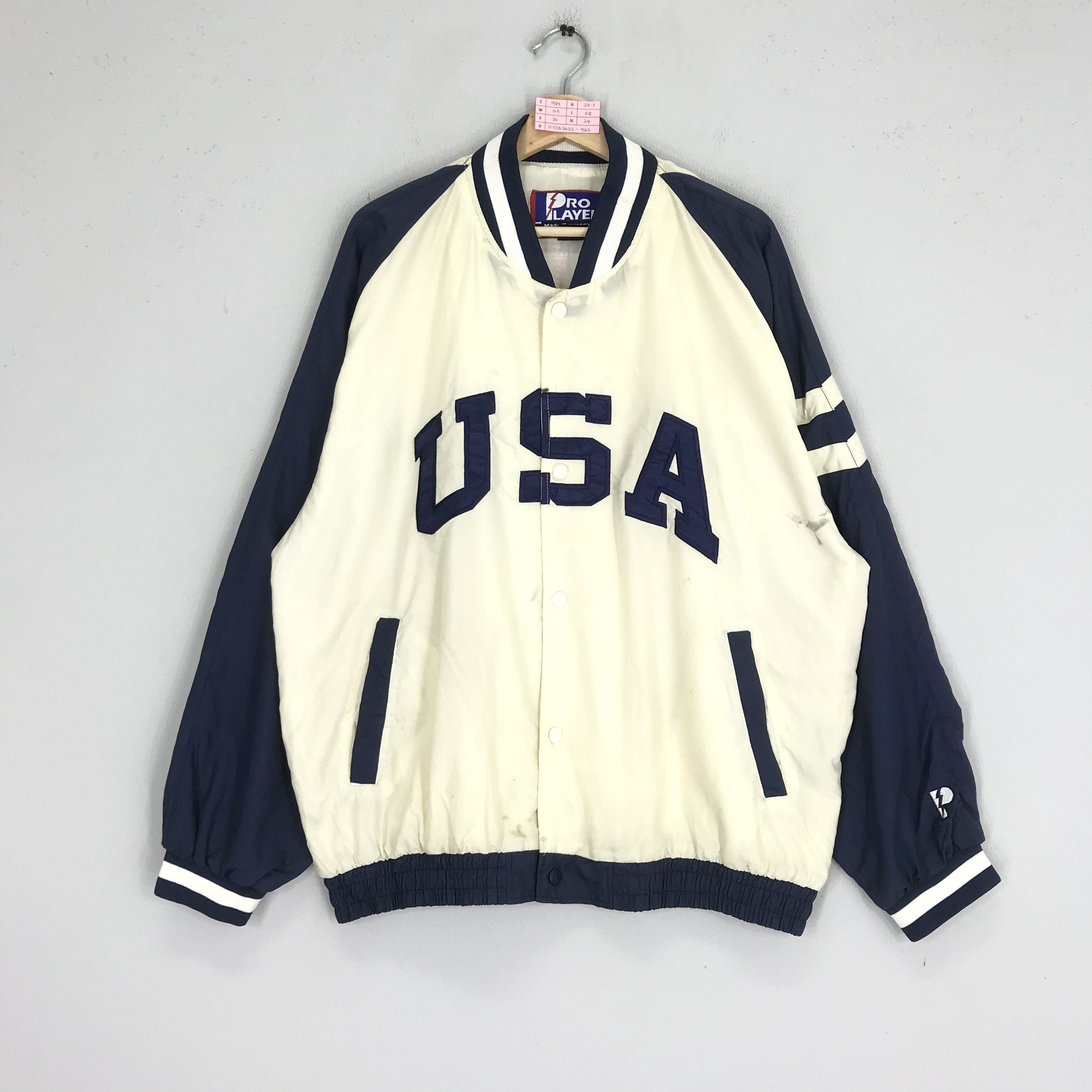 Pro Player Vintage 90s USA Varsity Jacket Baseball Big Logo Usa Size US XXL / EU 58 / 5 - 1 Thumbnail
