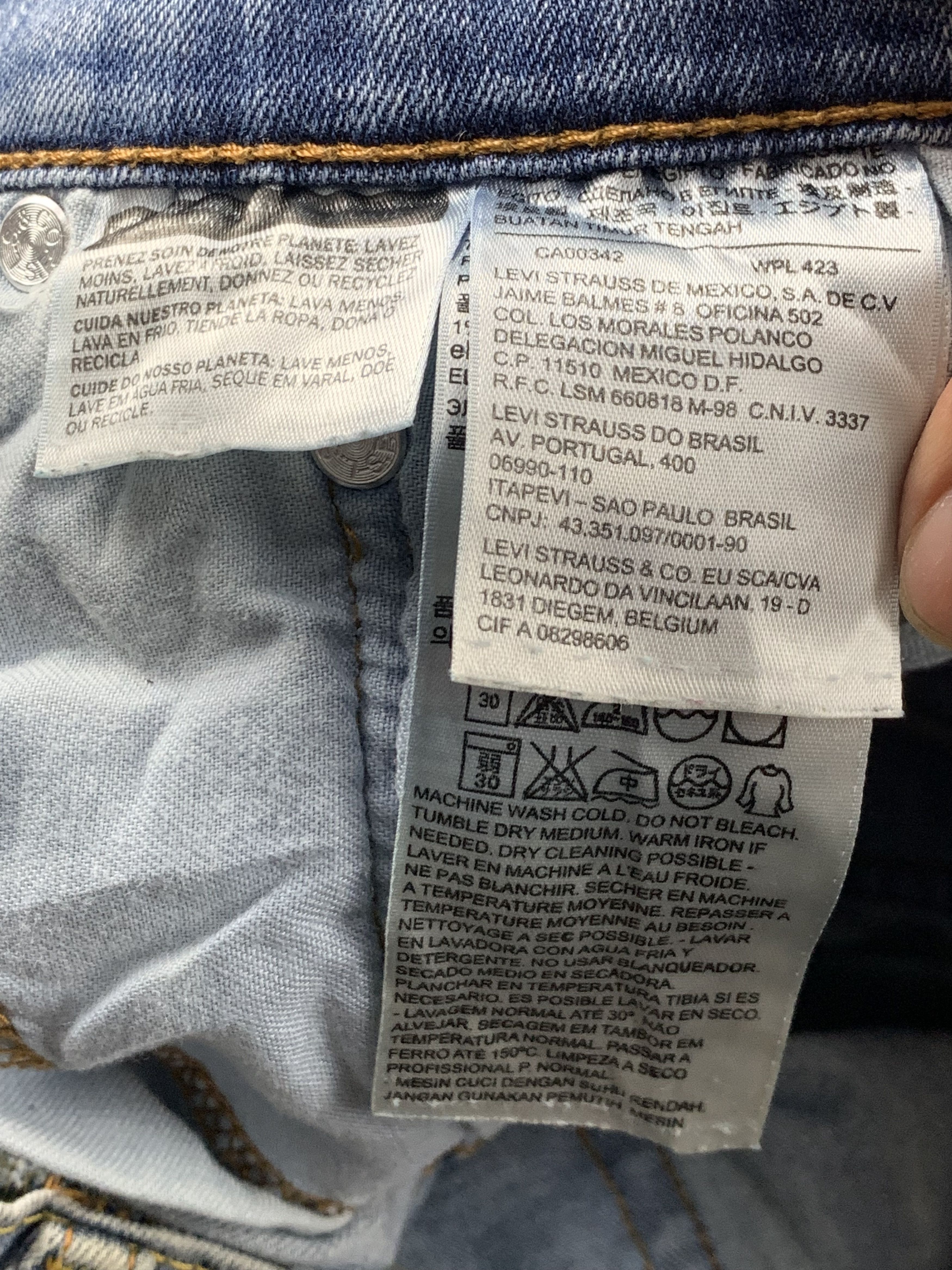 Levi's × Vintage Vintage Levis 511 Faded Blue Jeans DP2026 Size US 34 / EU 50 - 6 Thumbnail