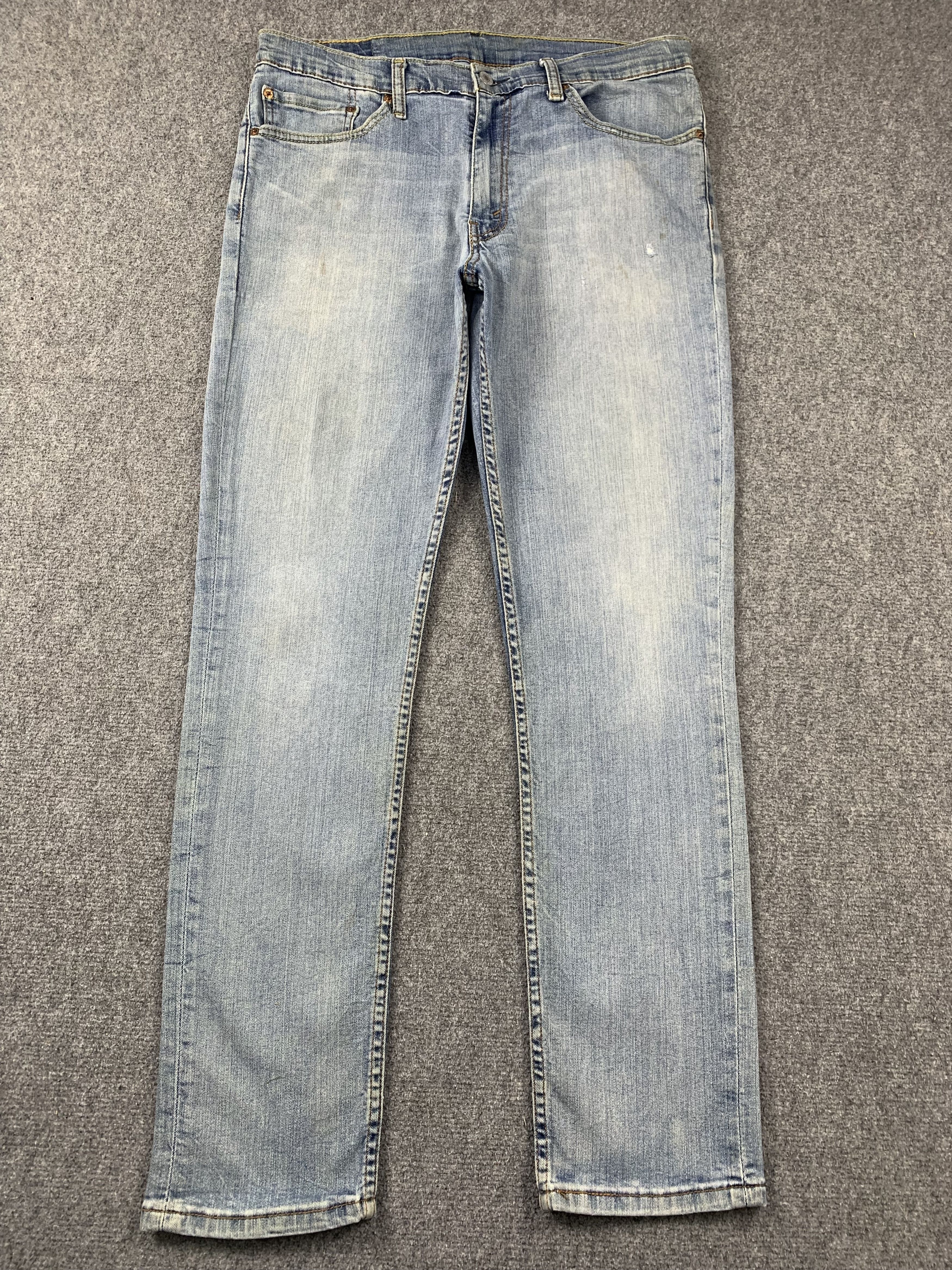 image of Levis 511 Faded Blue Jeans in Blue Denim, Men's (Size 34)