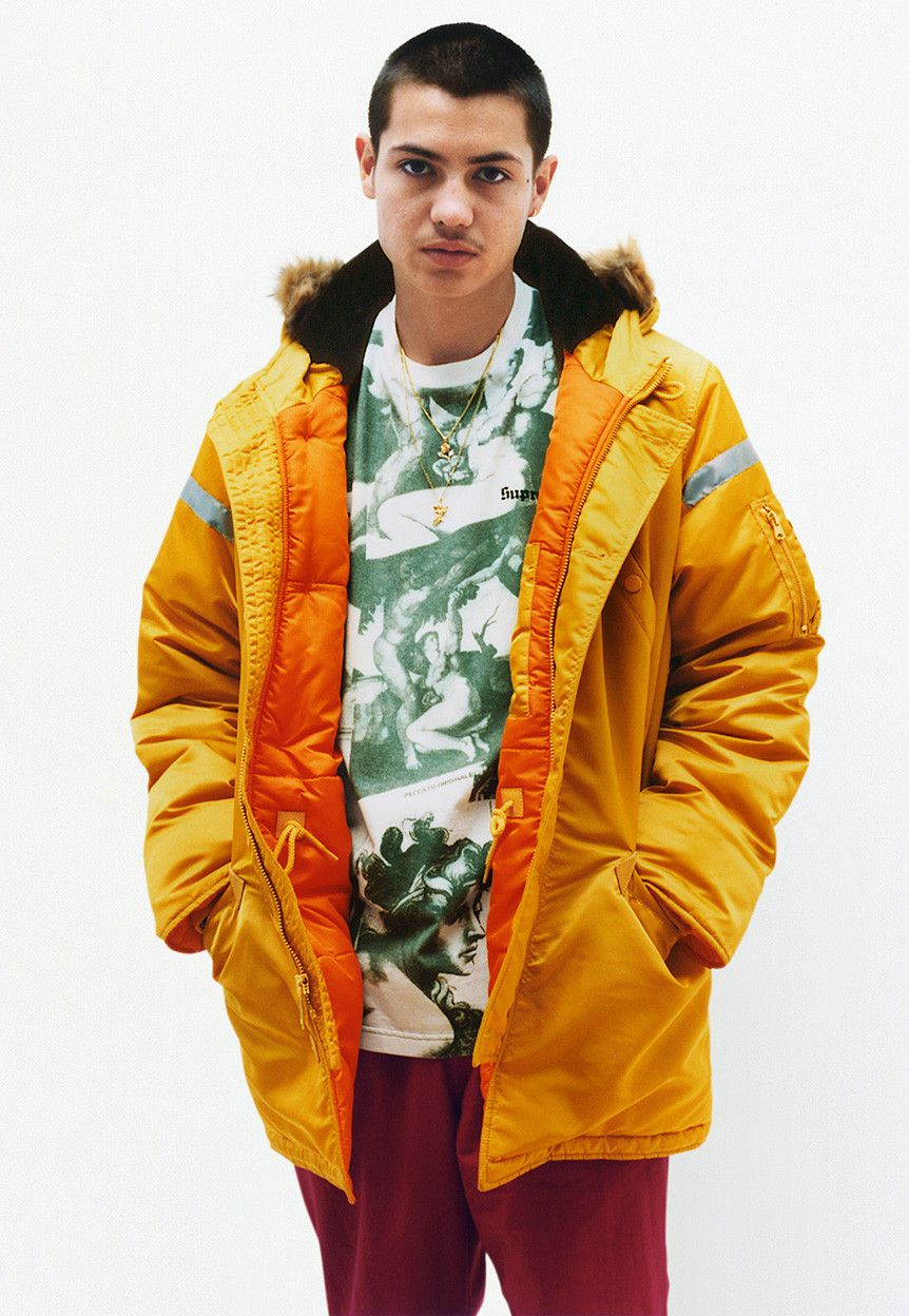 希少 Refrective Cross N-3B Parka｜Supreme Reflective Cross N-3B