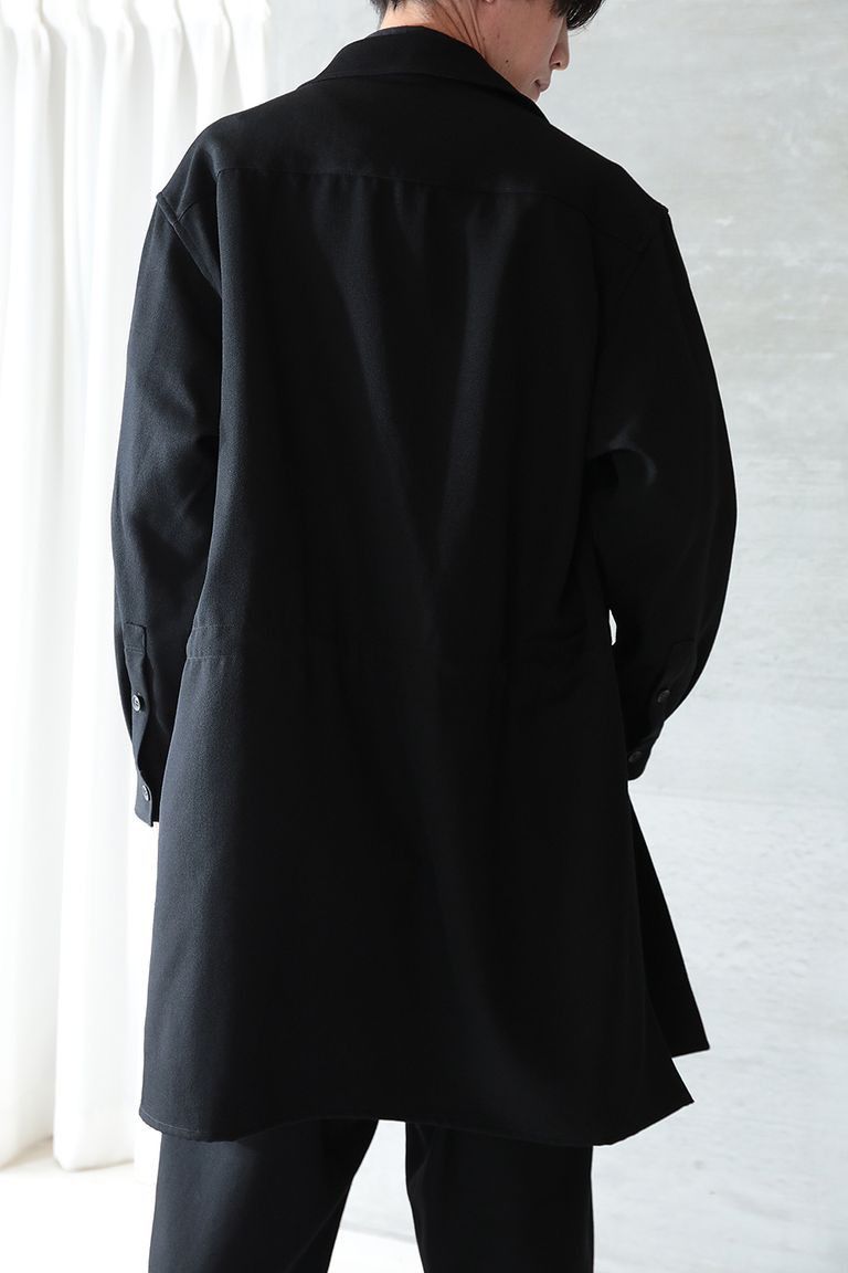 Yohji Yamamoto Pour Homme AW21 - black zip-up wool jacket