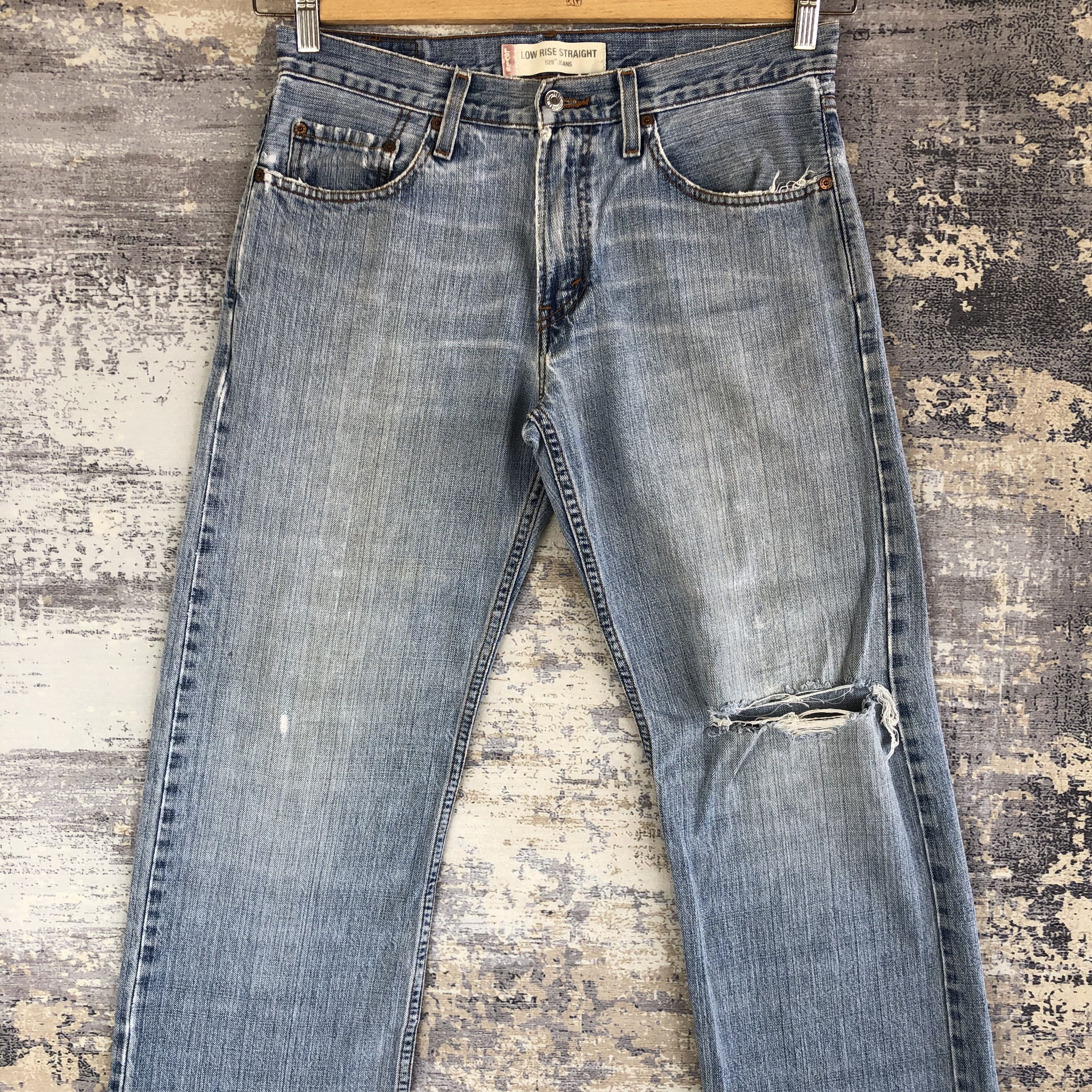 Jean × Levi's Levis Distressed Sun Faded Jenas Levis Light Wash Denim Size US 32 / EU 48 - 3 Thumbnail