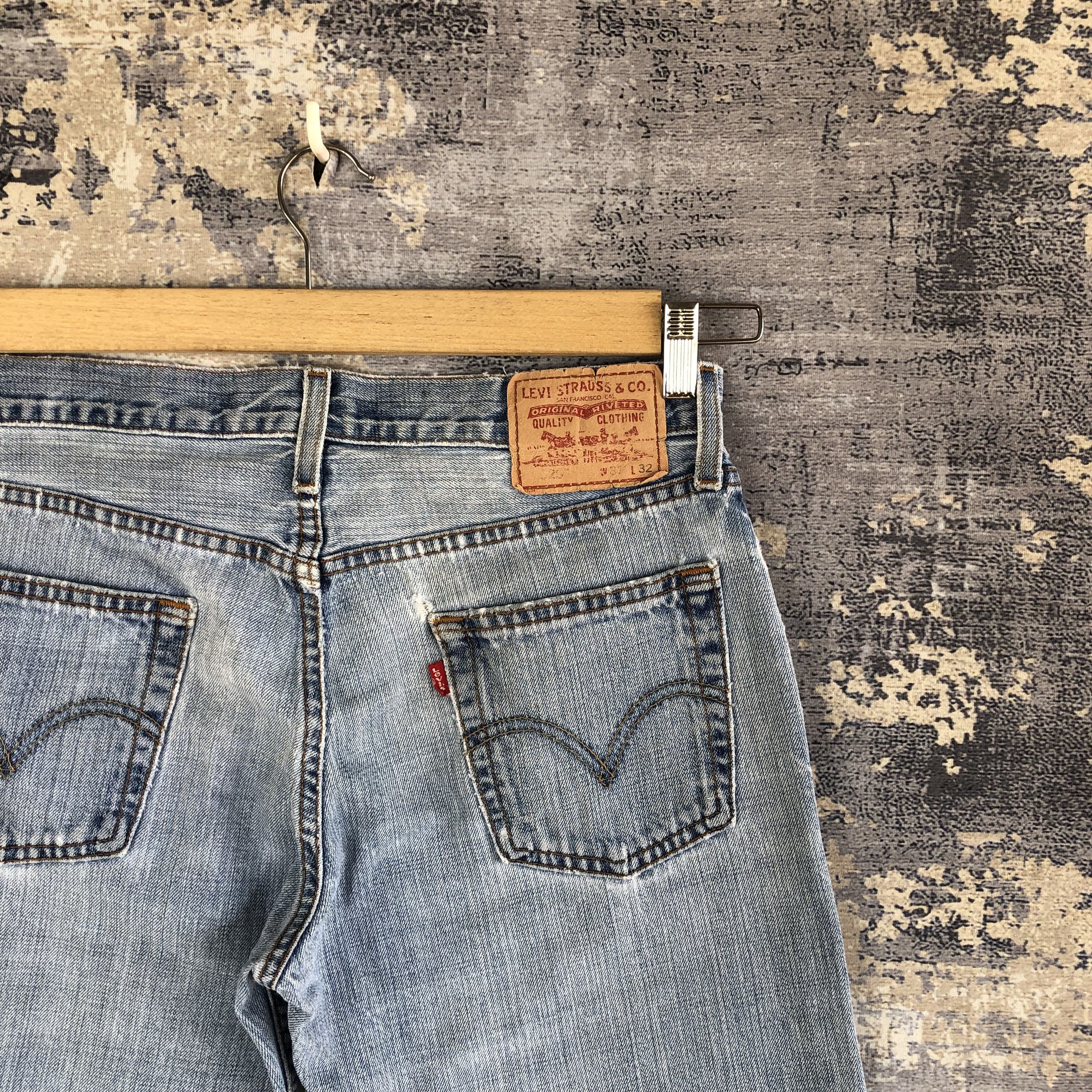 Jean × Levi's Levis Distressed Sun Faded Jenas Levis Light Wash Denim Size US 32 / EU 48 - 5 Thumbnail