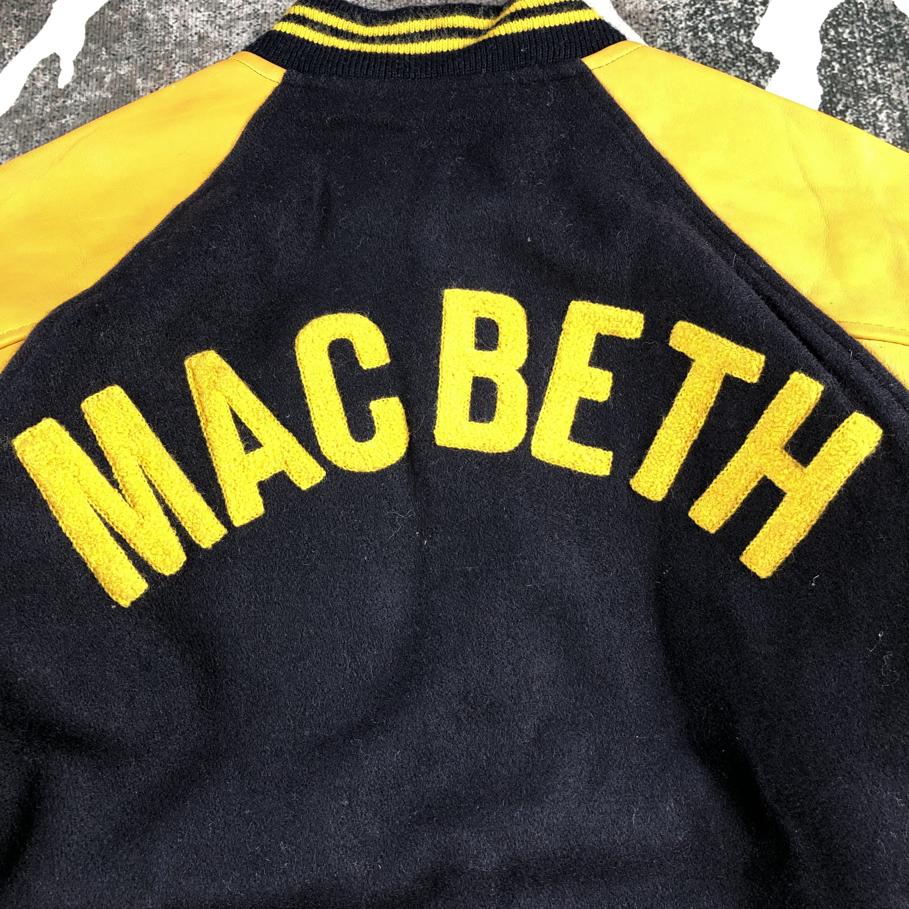 Vintage 80s Mac Beth Varsity Jacket Letterman Jacket