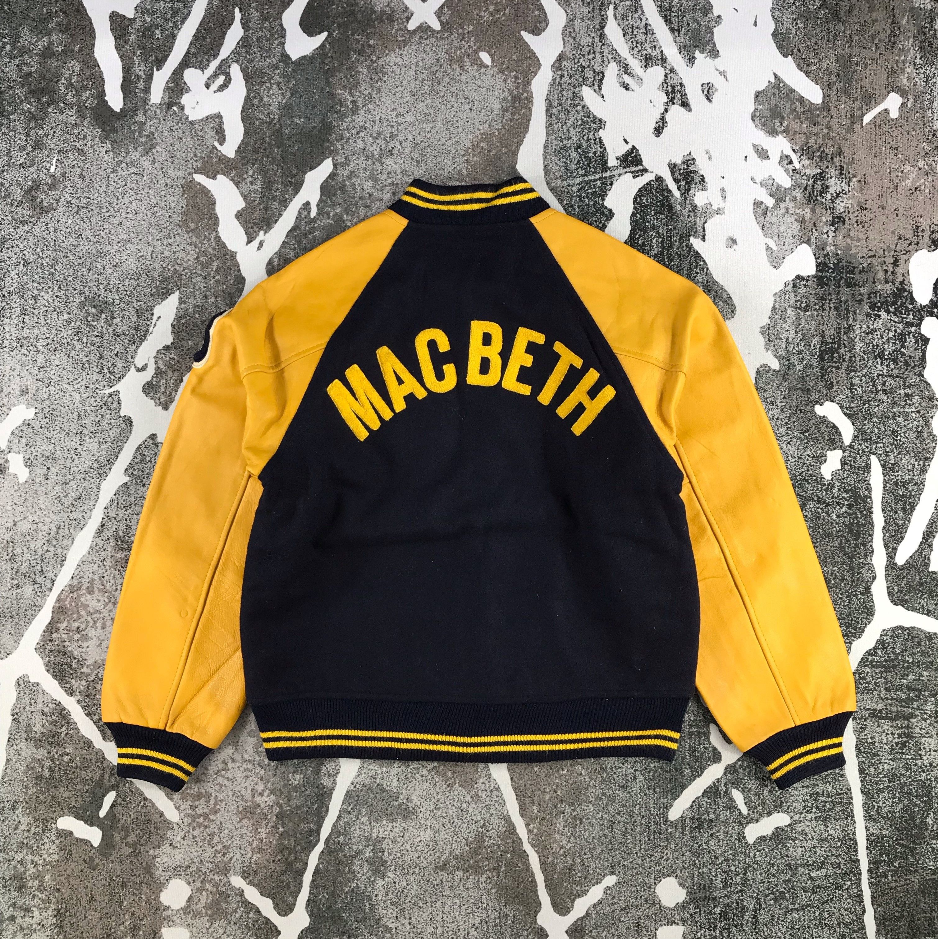 Vintage 80s Mac Beth Varsity Jacket Letterman Jacket