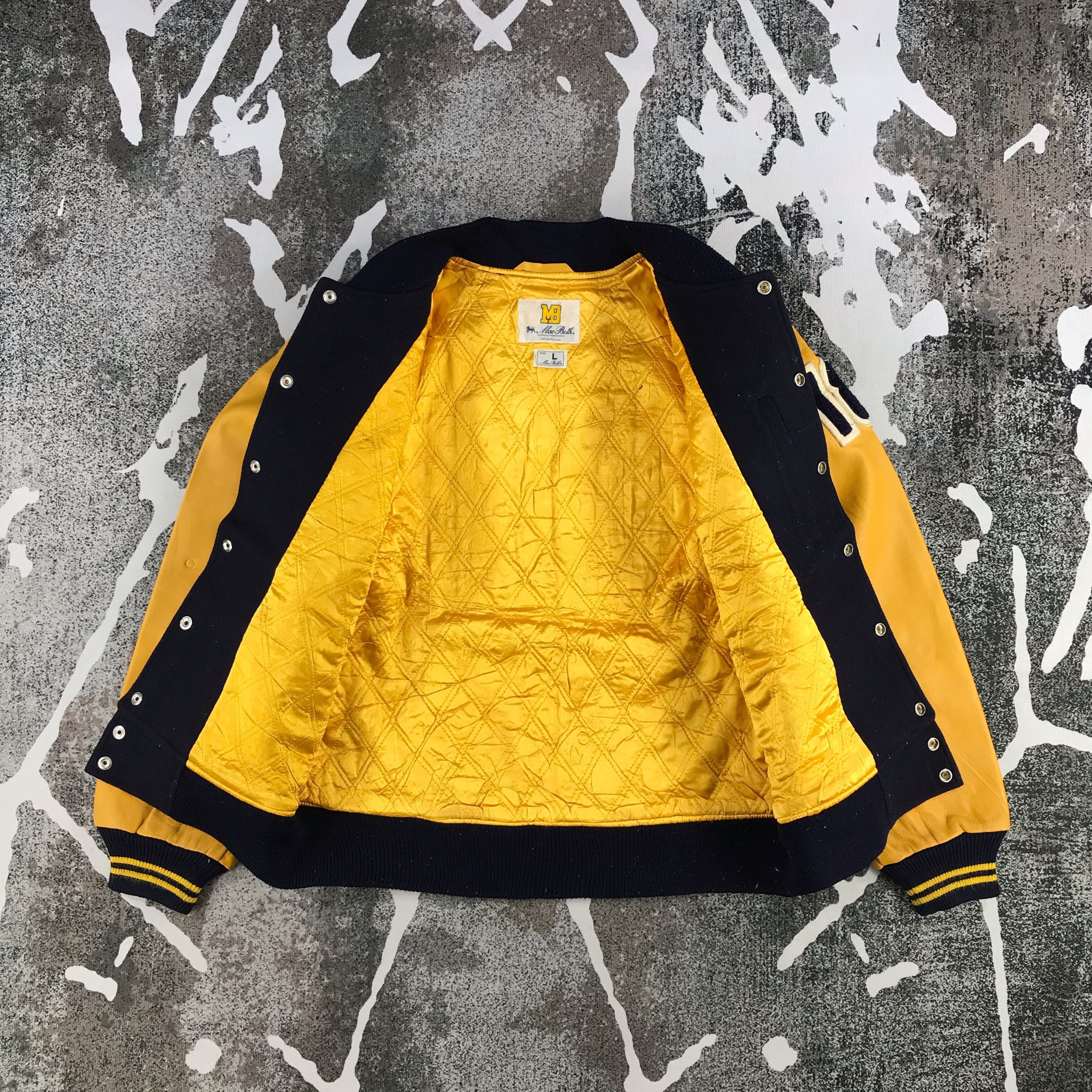 Vintage 80s Mac Beth Varsity Jacket Letterman Jacket