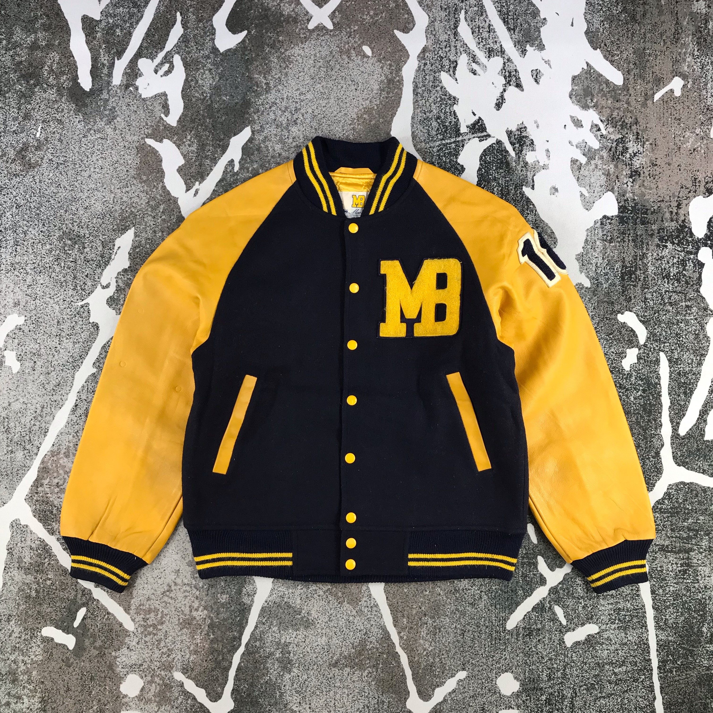 Vintage 80s Mac Beth Varsity Jacket Letterman Jacket