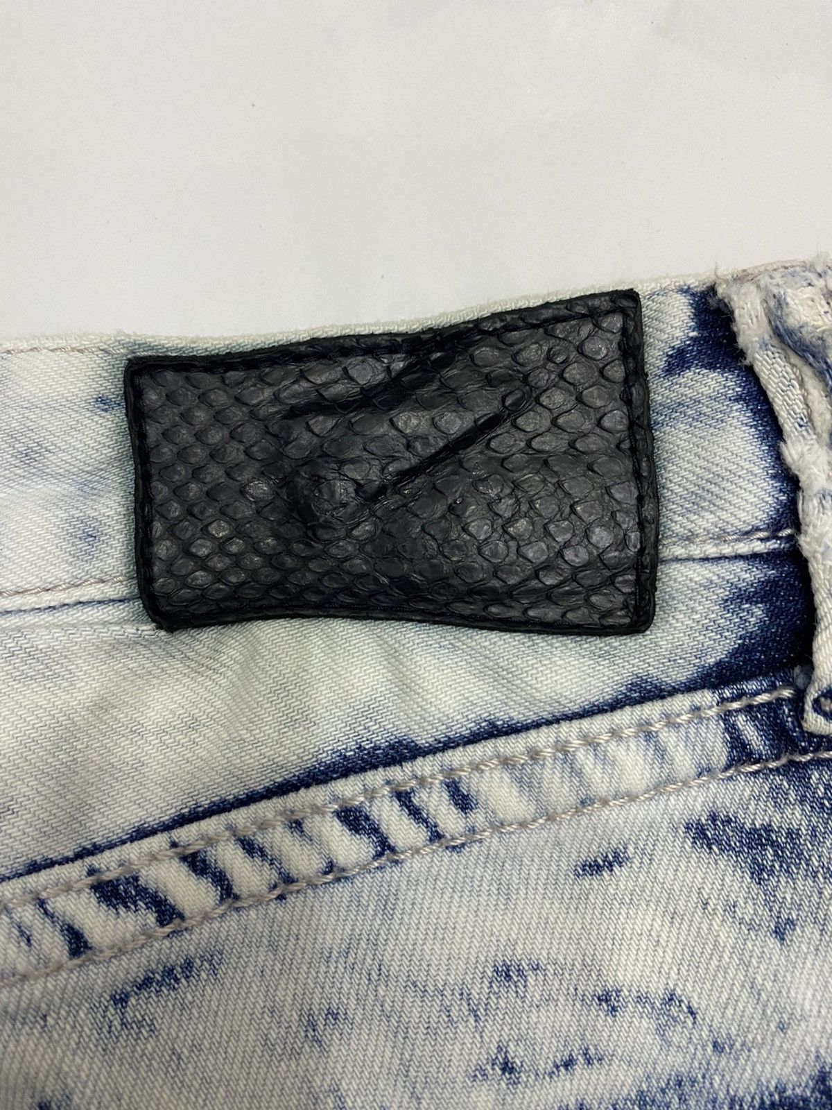 Hysteric Glamour FUGA BLEACH WASHED BALMAIN INSPIRED RIDER MOTO DENIM PANTS Size US 30 / EU 46 - 8 Thumbnail