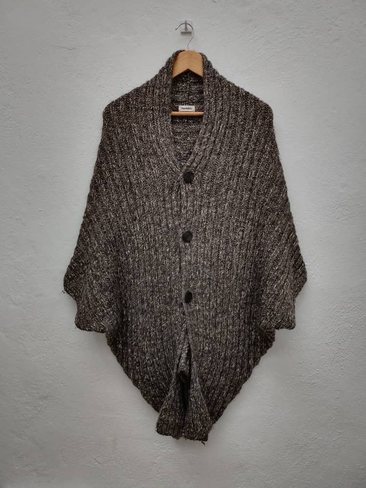 Designer × Issey Miyake Rare Plantation By Issey Miyake Wool Knit Poncho Size M / US 6-8 / IT 42-44 - 2 Thumbnail
