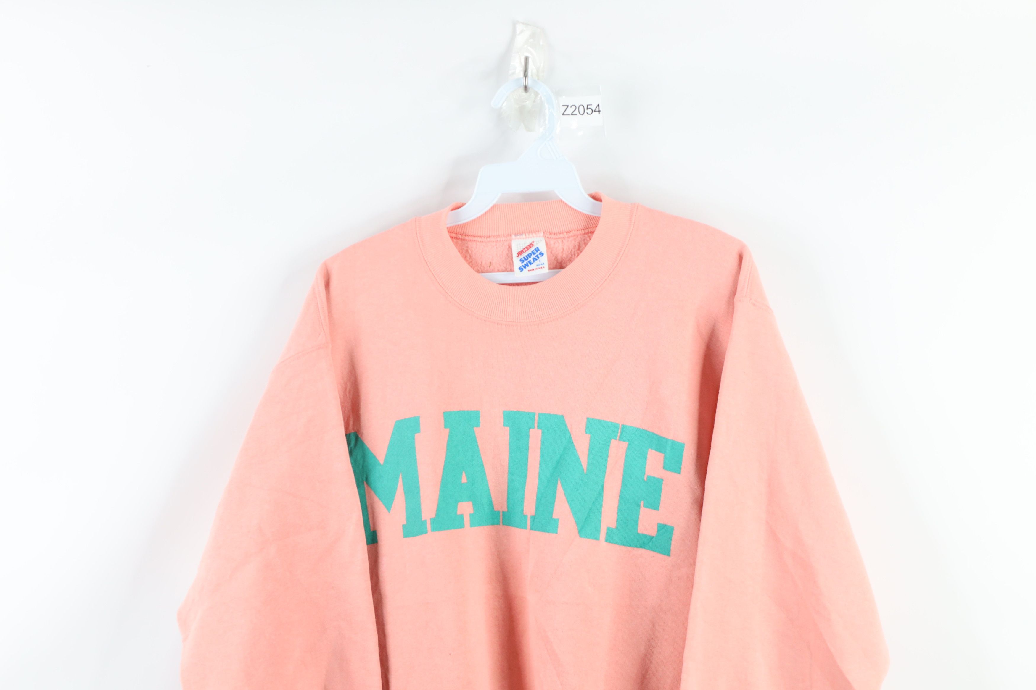 Vintage Vintage 90s Streetwear Maine Block Letter Sweatshirt USA Size L / US 10 / IT 46 - 2 Preview