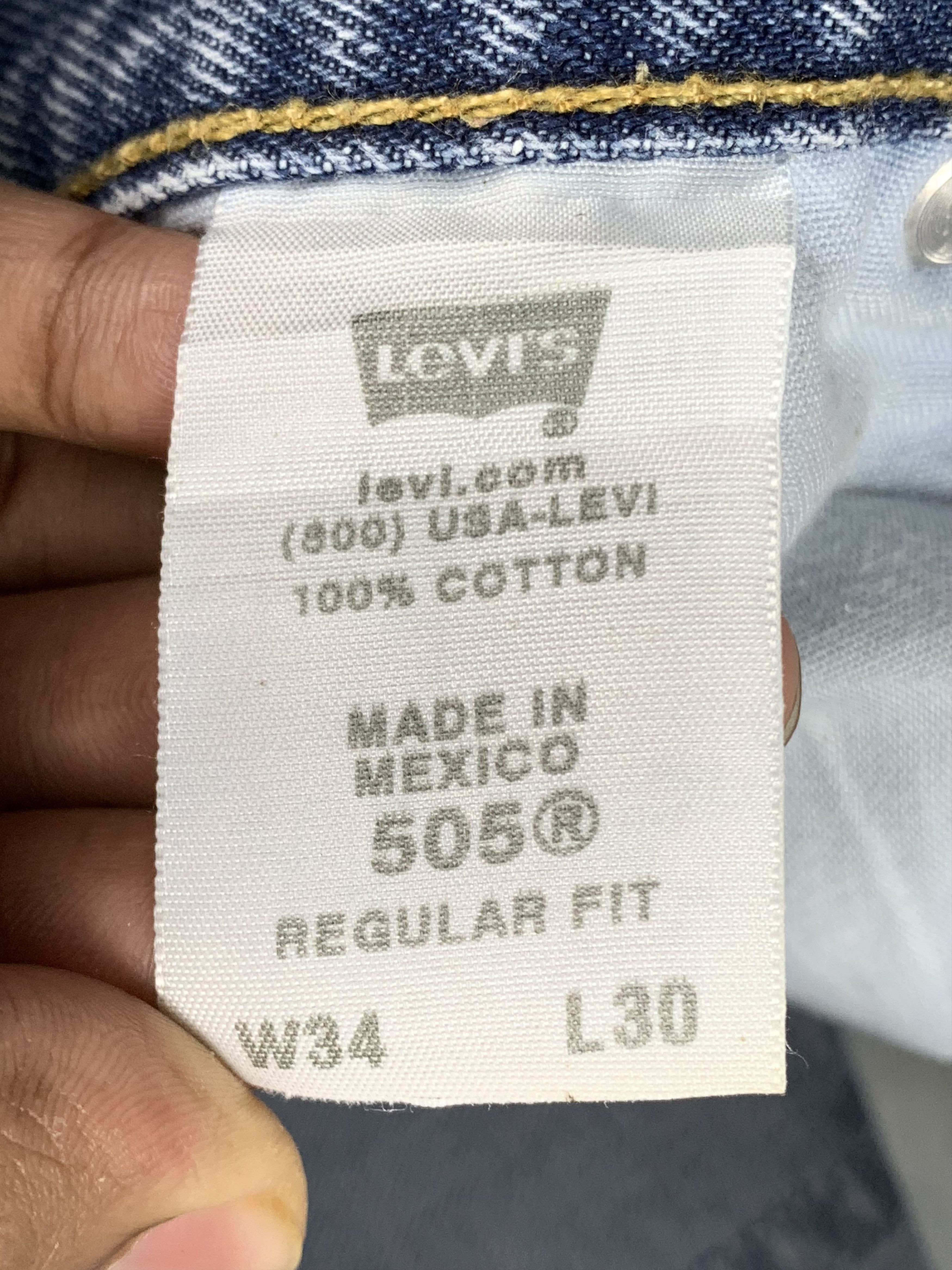 Levi's Vintage Levis 505 Faded Blue Jeans DP2131 Size US 33 - 5 Thumbnail