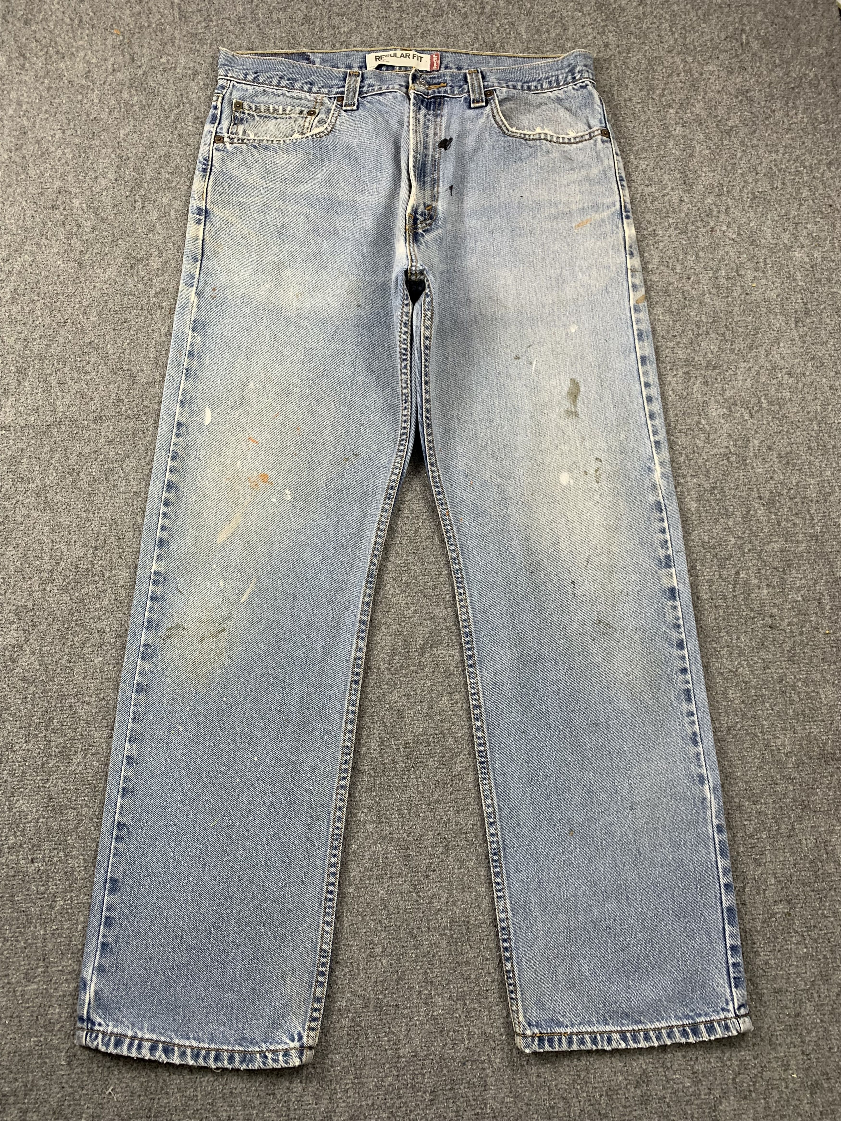 Levi's Vintage Levis 505 Faded Blue Jeans DP2131 Size US 33 - 1 Thumbnail
