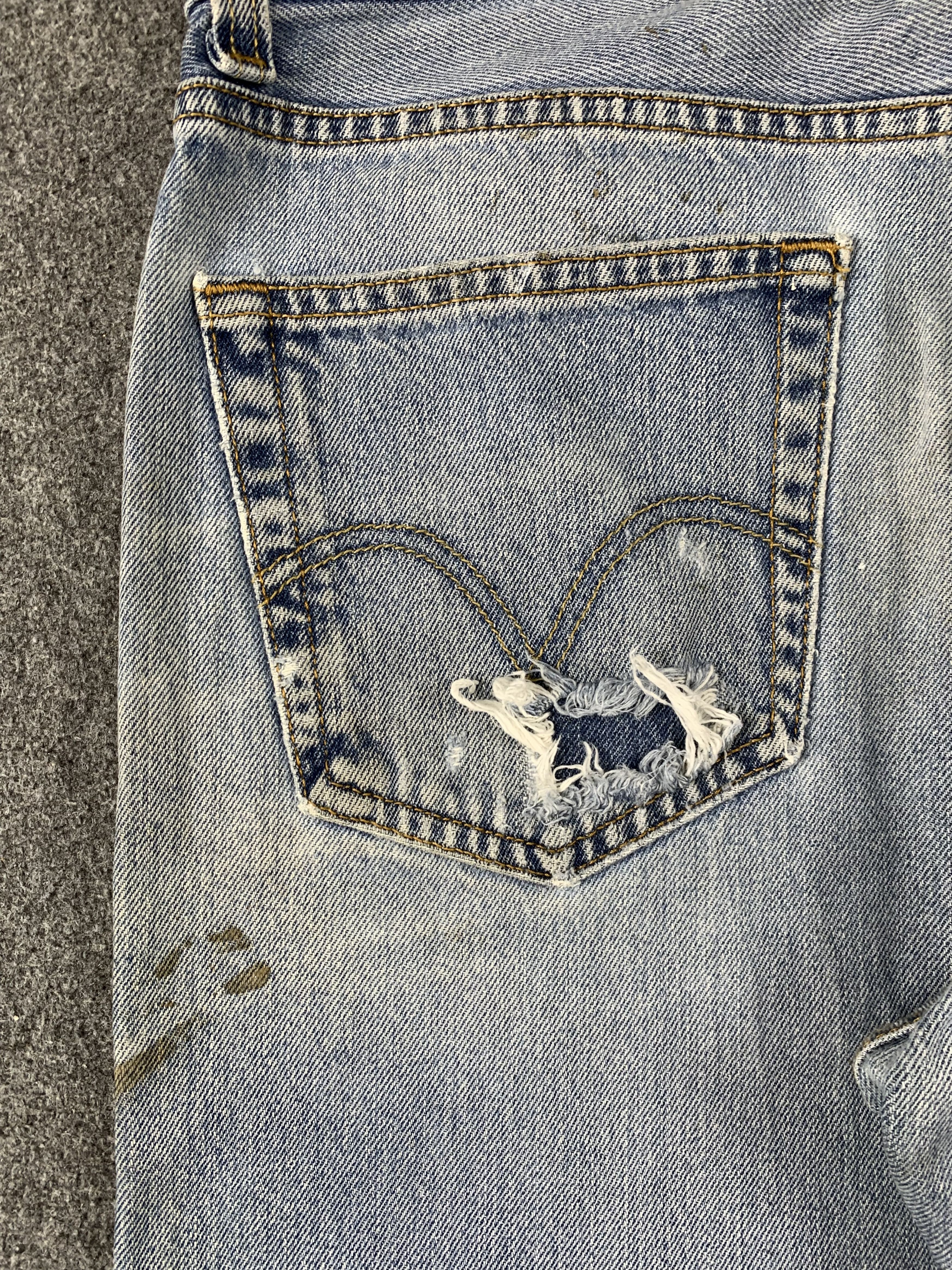 Levi's Vintage Levis 505 Faded Blue Jeans DP2131 Size US 33 - 14 Thumbnail