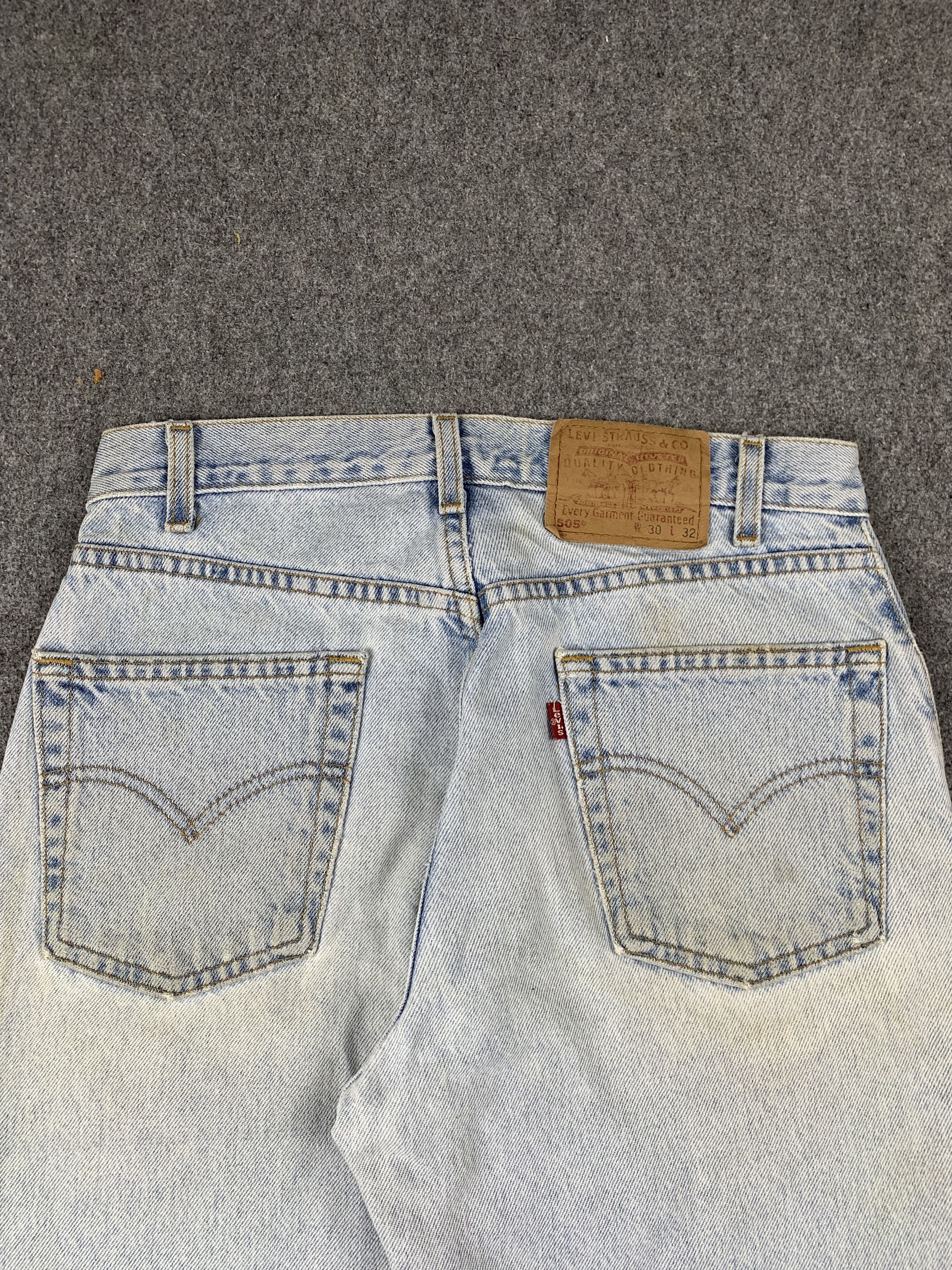 Levi's Vintage 90s Levis 505 Light Wash Jeans DP2133 Size US 29 - 4 Thumbnail
