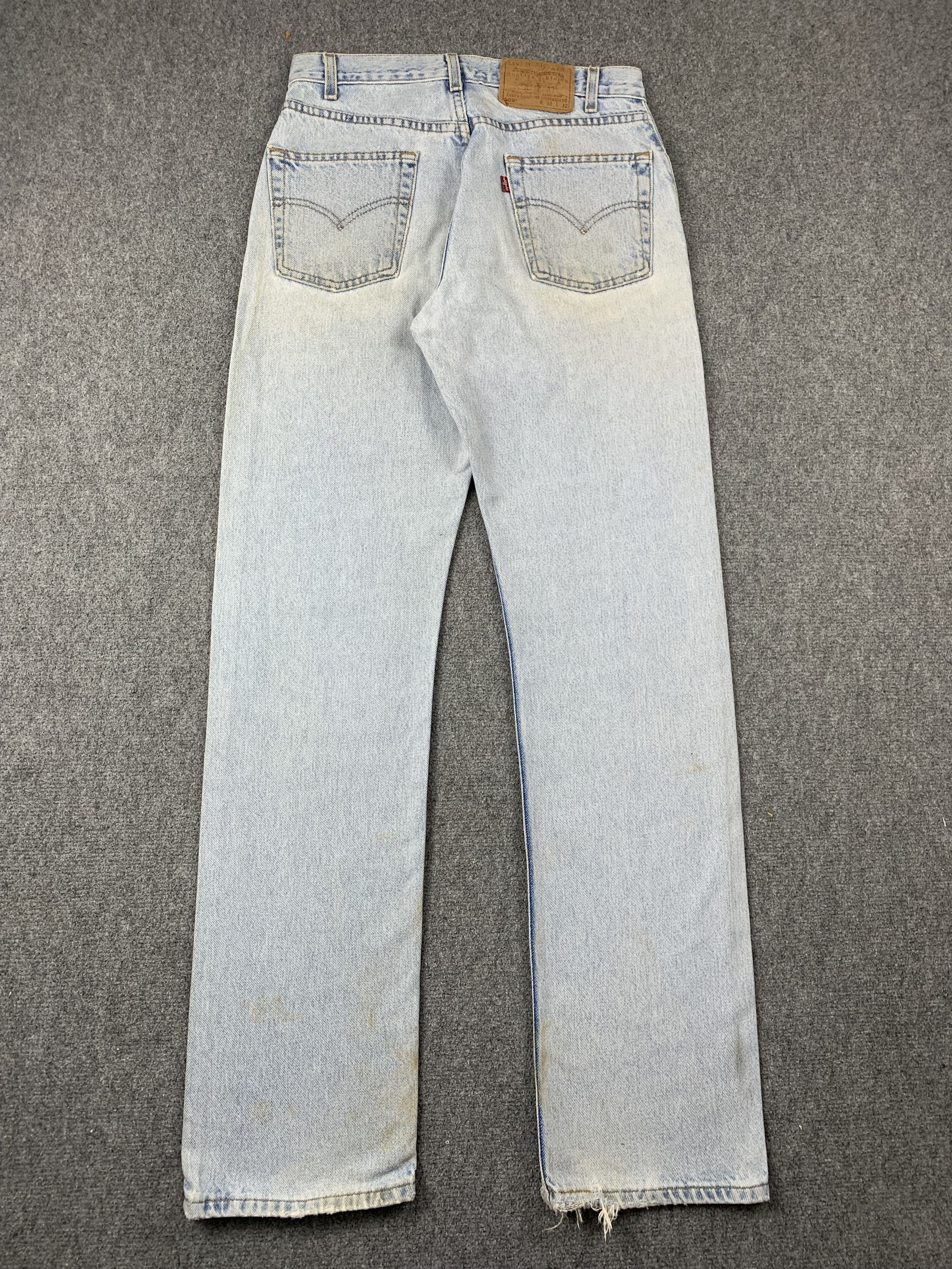 Levi's Vintage 90s Levis 505 Light Wash Jeans DP2133 Size US 29 - 3 Thumbnail