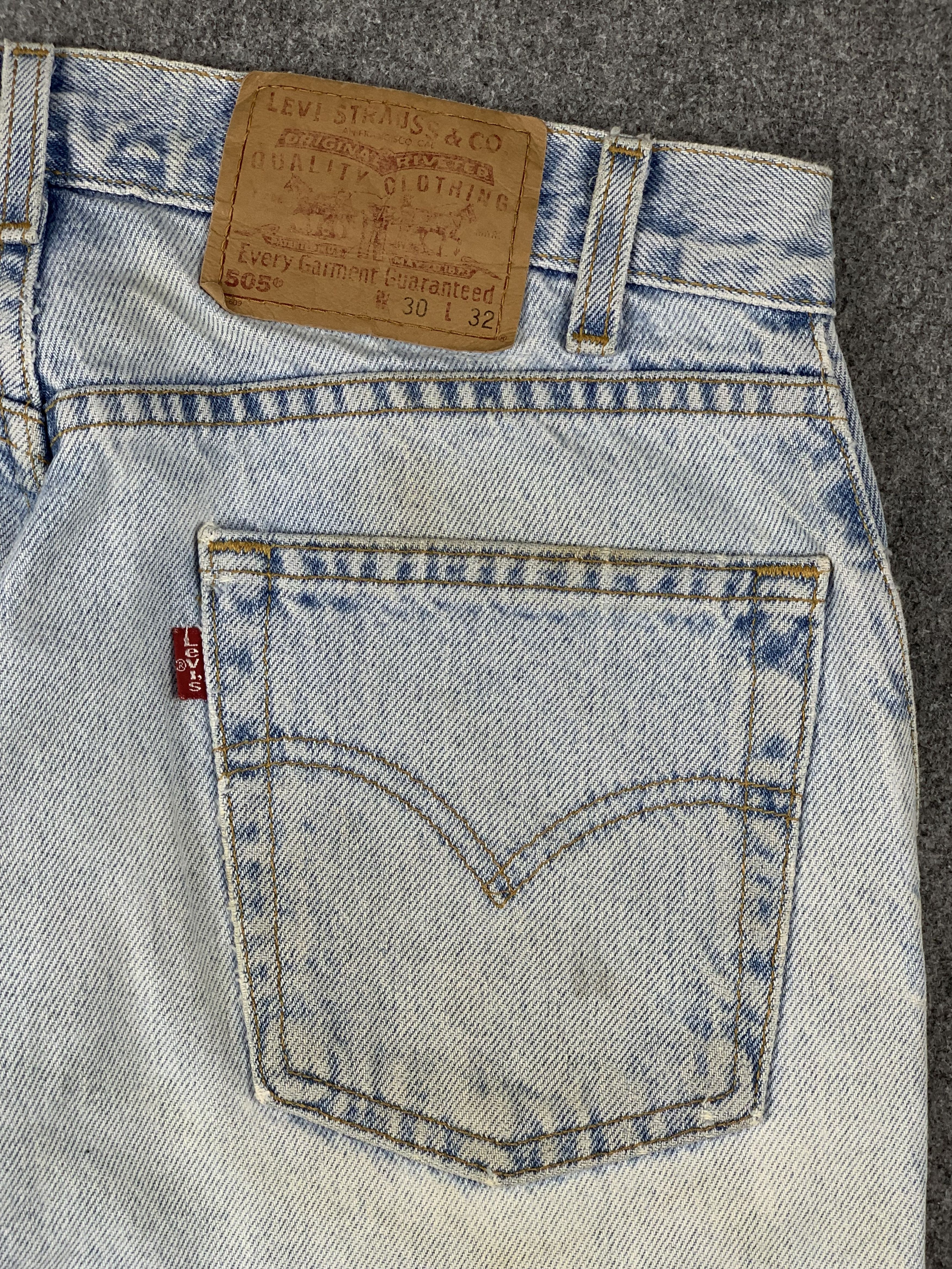 Levi's Vintage 90s Levis 505 Light Wash Jeans DP2133 Size US 29 - 16 Thumbnail