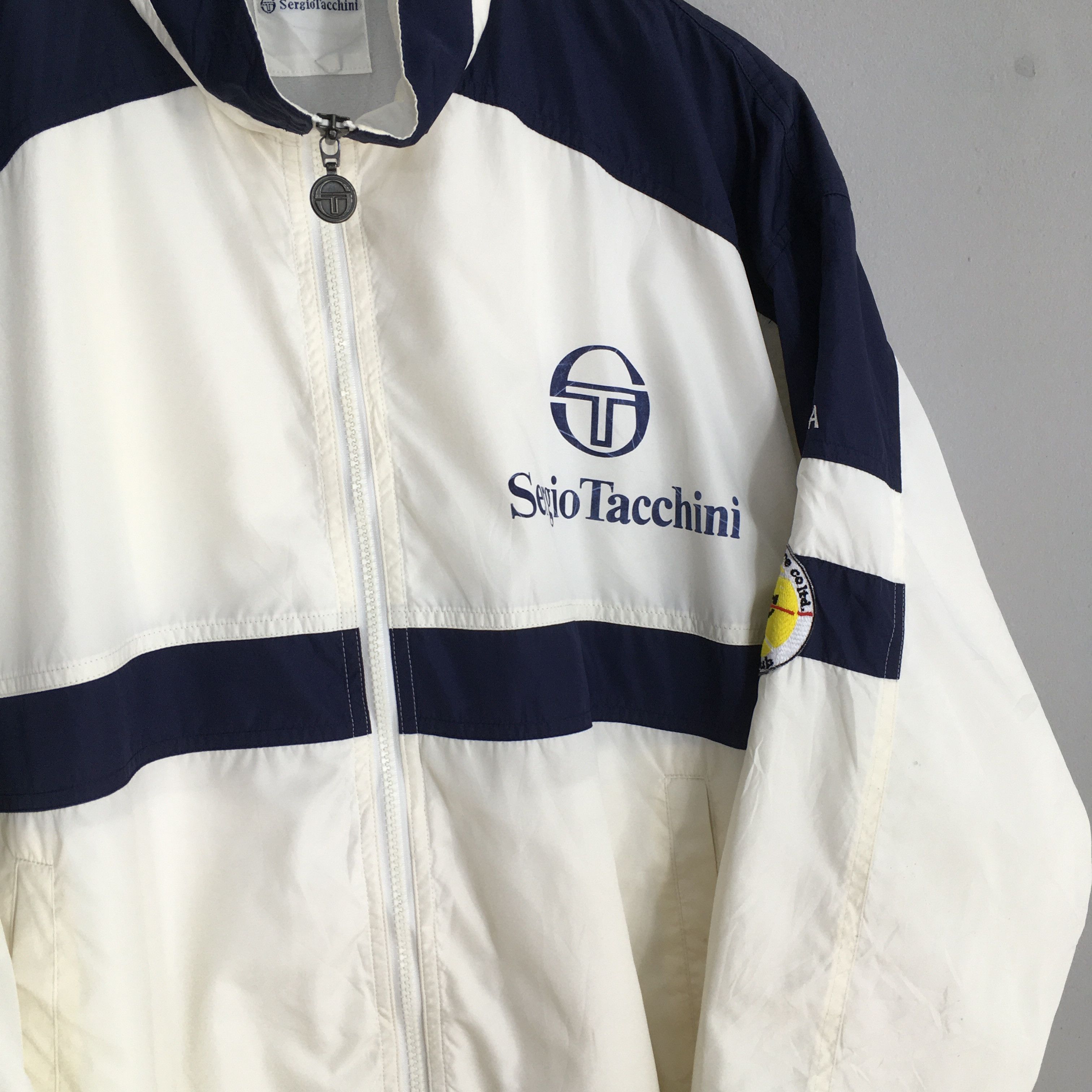Sergio Tacchini Vintage Sergio Tacchini Windbreaker White Jacket Large Size US L / EU 52-54 / 3 - 4 Thumbnail