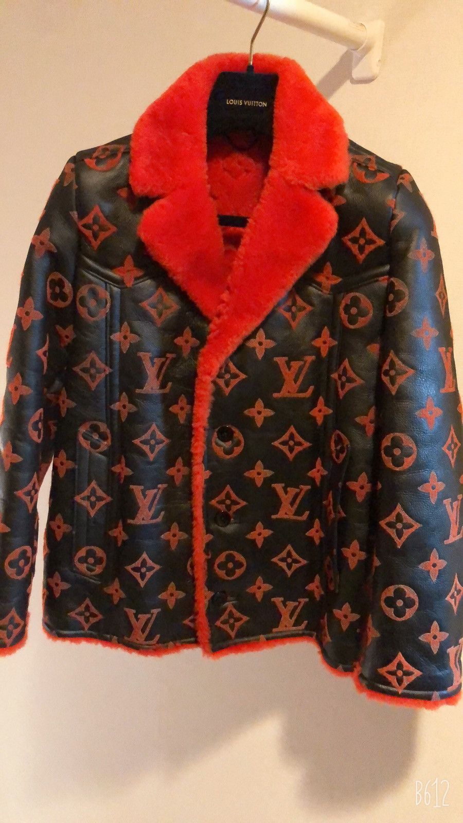Louis Vuitton LouisVuitton shearing needle leather jacket virgil VIP ...