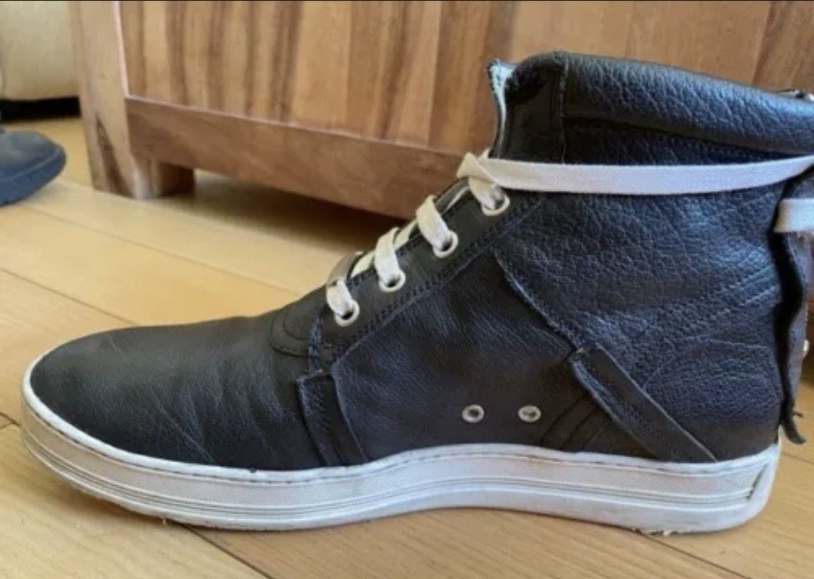 Dior Black Back Zip Leather High Top Trainers Size US 8 / EU 41 - 8 Thumbnail
