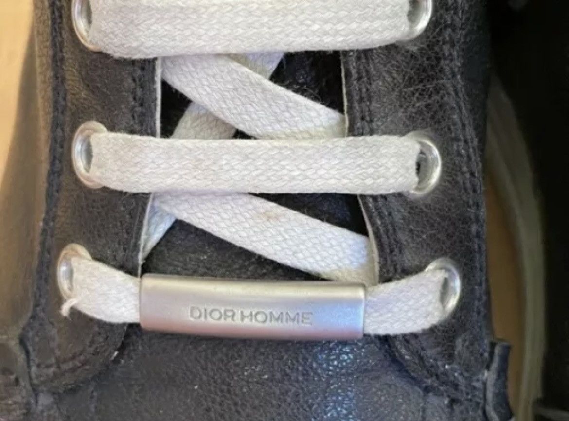 Dior Black Back Zip Leather High Top Trainers Size US 8 / EU 41 - 4 Thumbnail