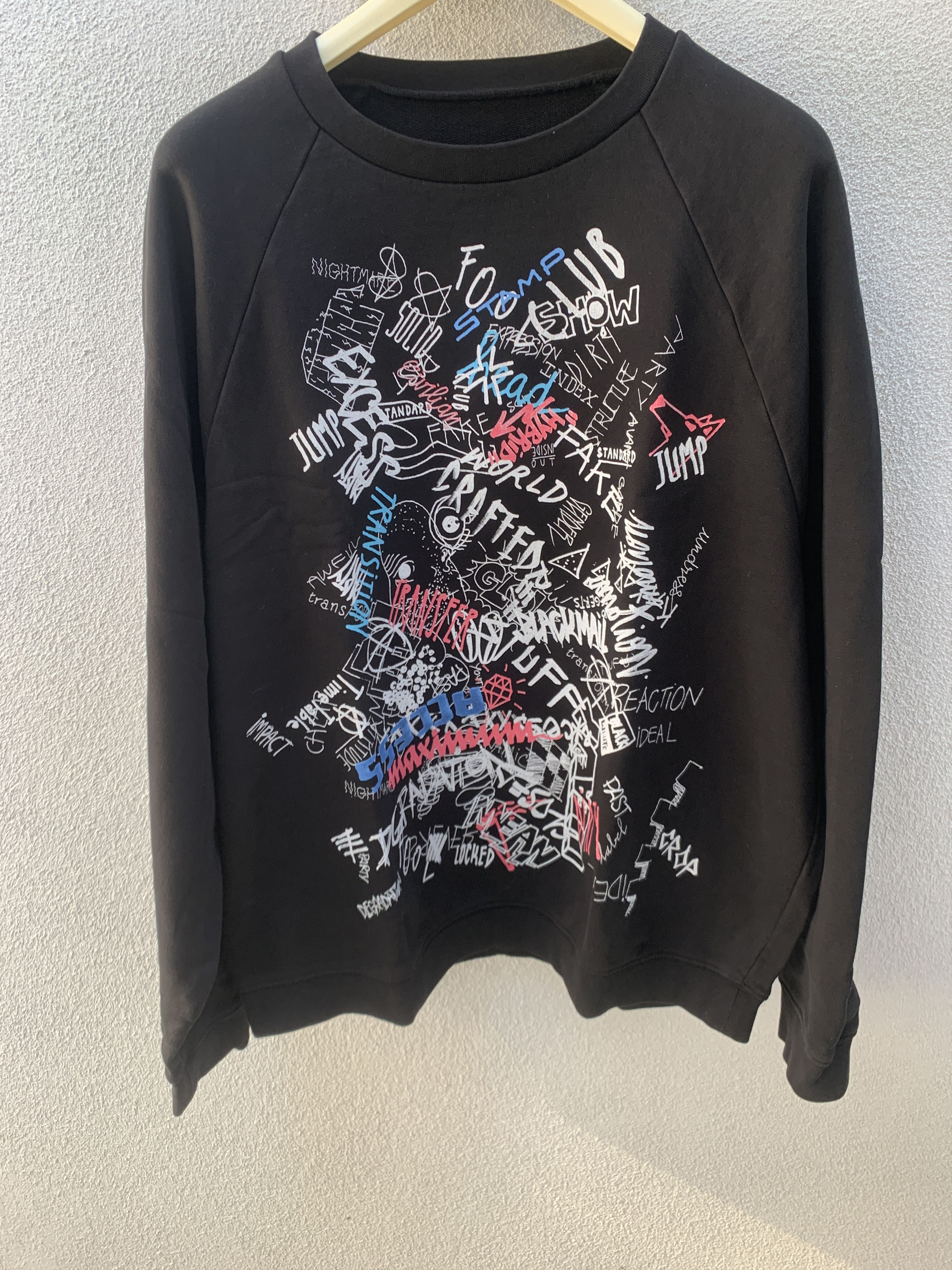 Maison Margiela MM14 GRAFFITI PRINT CREWDNECK OVERSIZED SWEATSHIRT Size US M / EU 48-50 / 2 - 1 Thumbnail