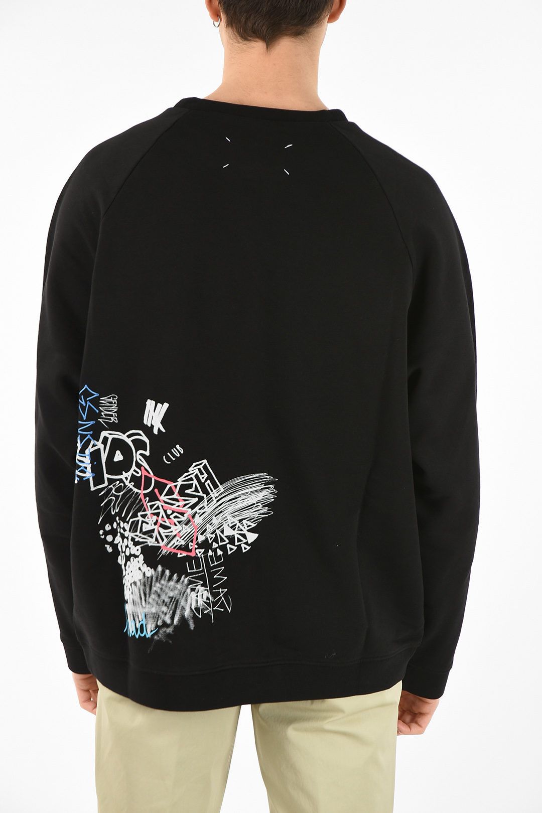 Maison Margiela MM14 GRAFFITI PRINT CREWDNECK OVERSIZED SWEATSHIRT Size US M / EU 48-50 / 2 - 4 Thumbnail