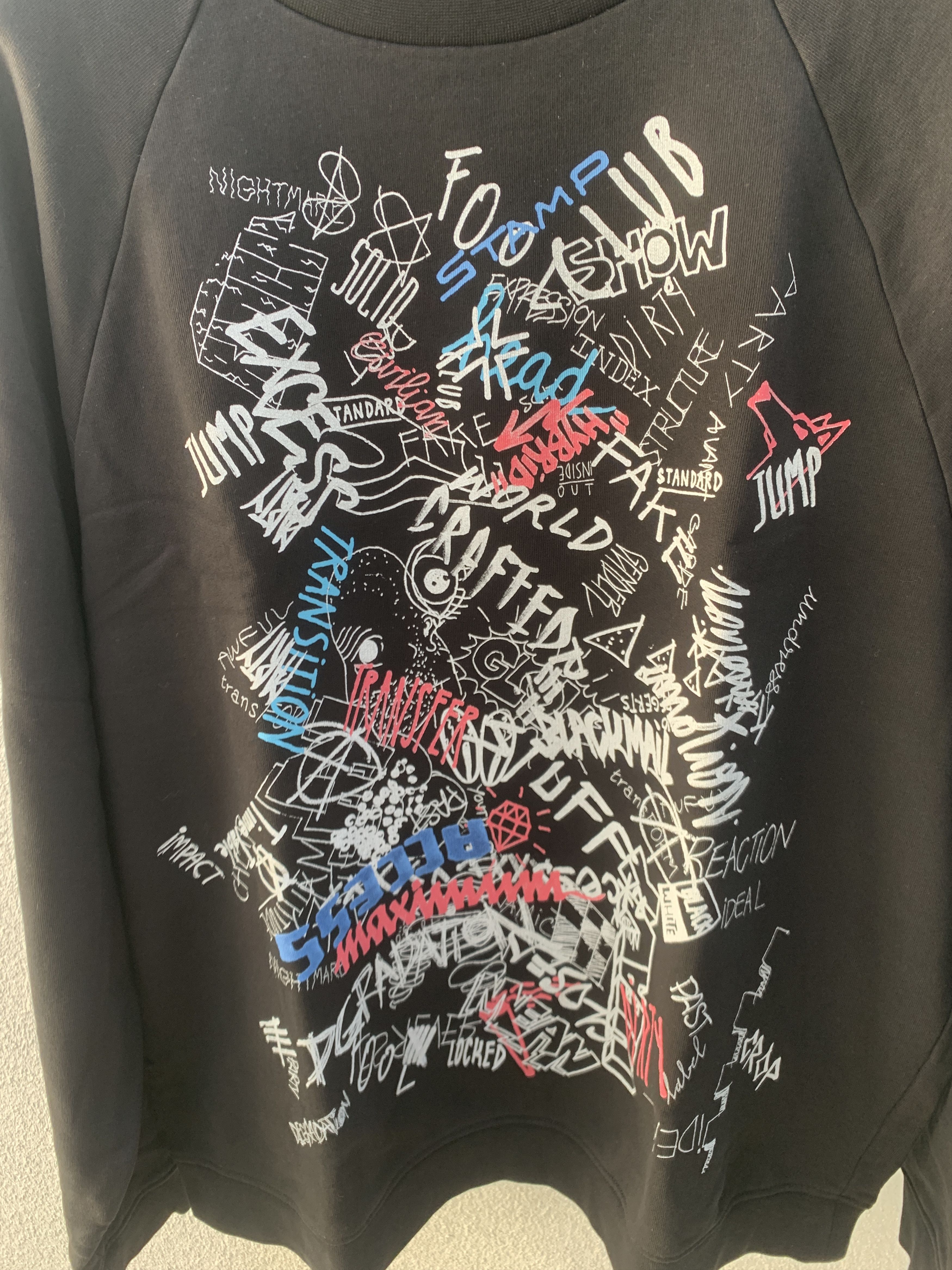 Maison Margiela MM14 GRAFFITI PRINT CREWDNECK OVERSIZED SWEATSHIRT Size US M / EU 48-50 / 2 - 2 Thumbnail