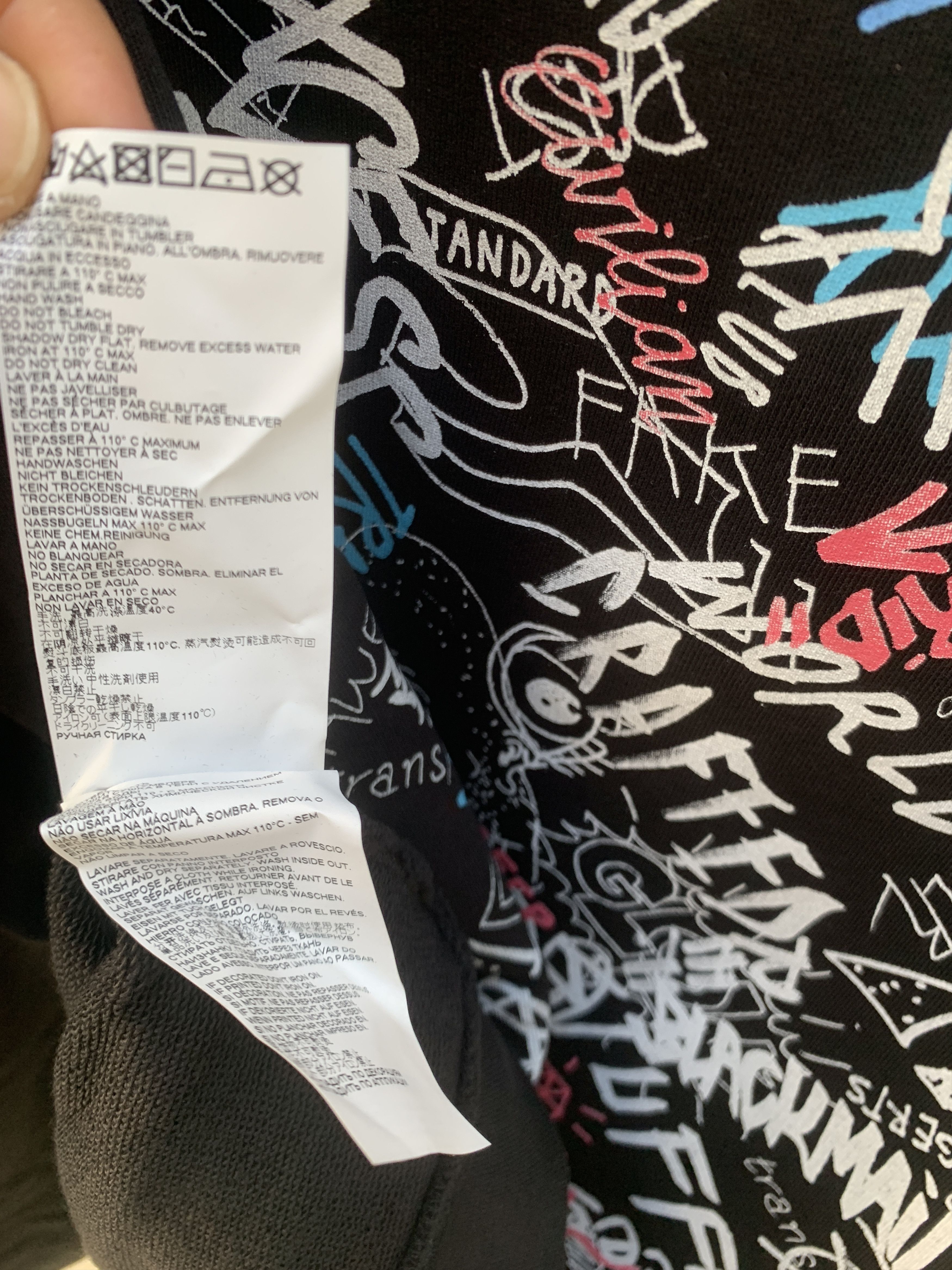 Maison Margiela MM14 GRAFFITI PRINT CREWDNECK OVERSIZED SWEATSHIRT Size US M / EU 48-50 / 2 - 11 Thumbnail