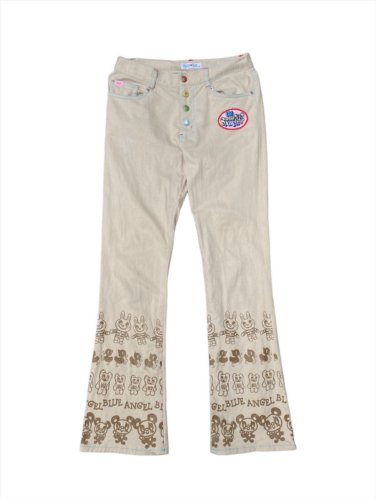 20471120 × Beauty Beast × Hysteric Glamour Angel Blue Japanese Brand Iconic Moscot Pants Size US 27 - 1 Thumbnail