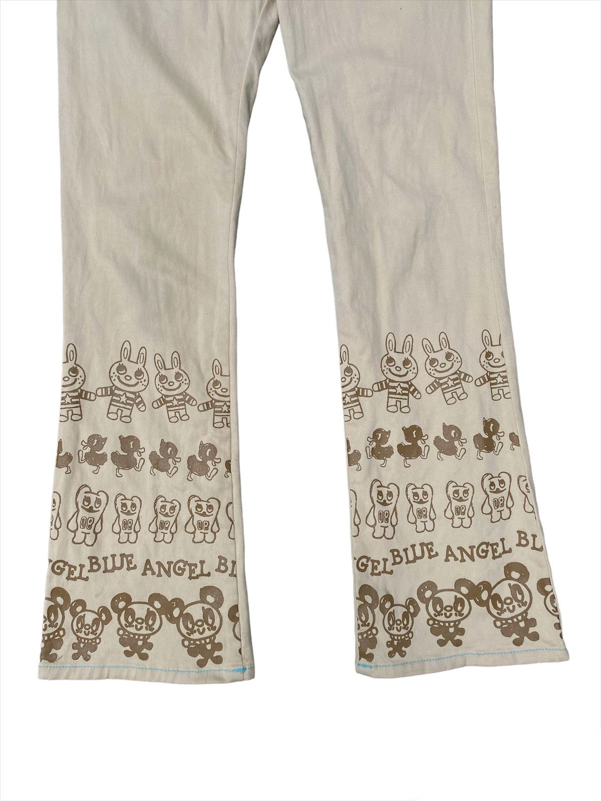 20471120 × Beauty Beast × Hysteric Glamour Angel Blue Japanese Brand Iconic Moscot Pants Size US 27 - 3 Thumbnail