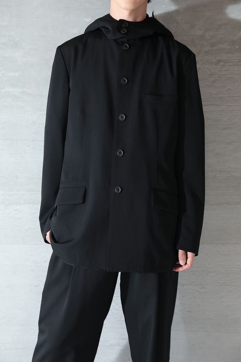 Yohji Yamamoto Yohji Yamamoto Pour Homme 21aw SILK BOA HOODED JACKET BLAZER Size US L / EU 52-54 / 3 - 7 Thumbnail