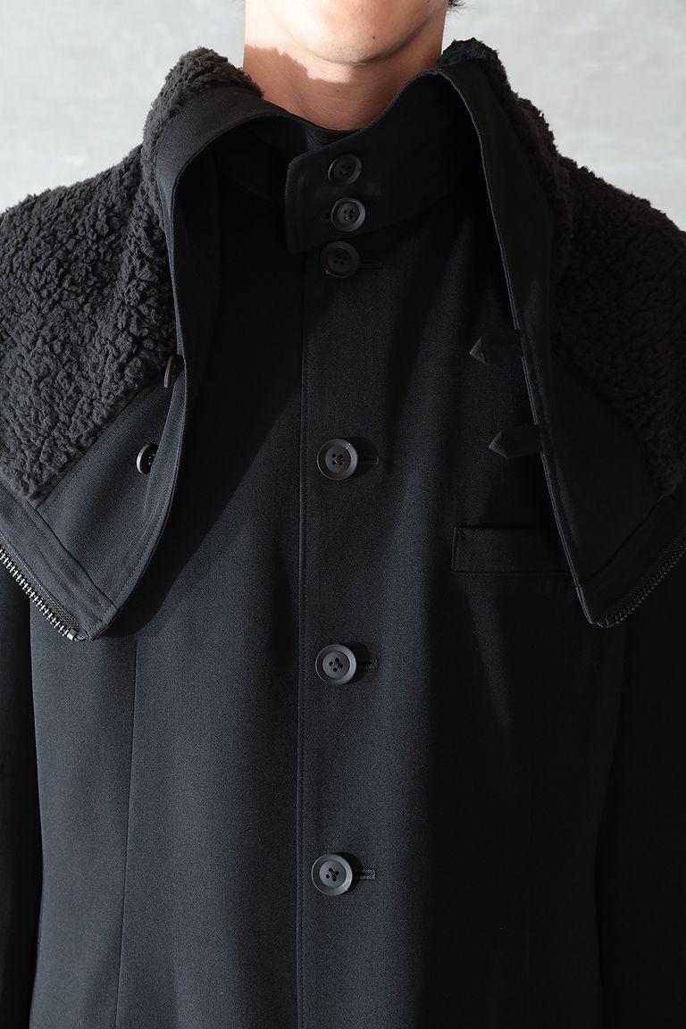 Yohji Yamamoto Yohji Yamamoto Pour Homme 21aw SILK BOA HOODED JACKET BLAZER Size US L / EU 52-54 / 3 - 5 Thumbnail