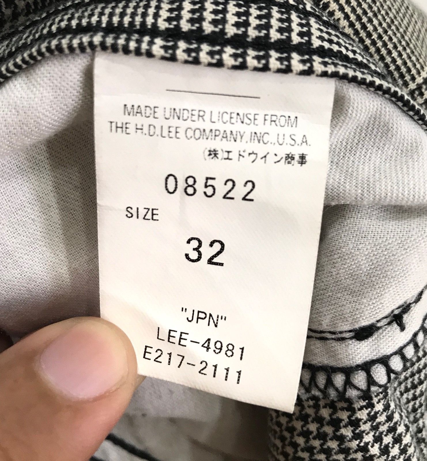 14th Addiction Lee Cowboy Multi Zipper Cinch Back Tartan Checkered Pants Size US 33 - 14 Thumbnail