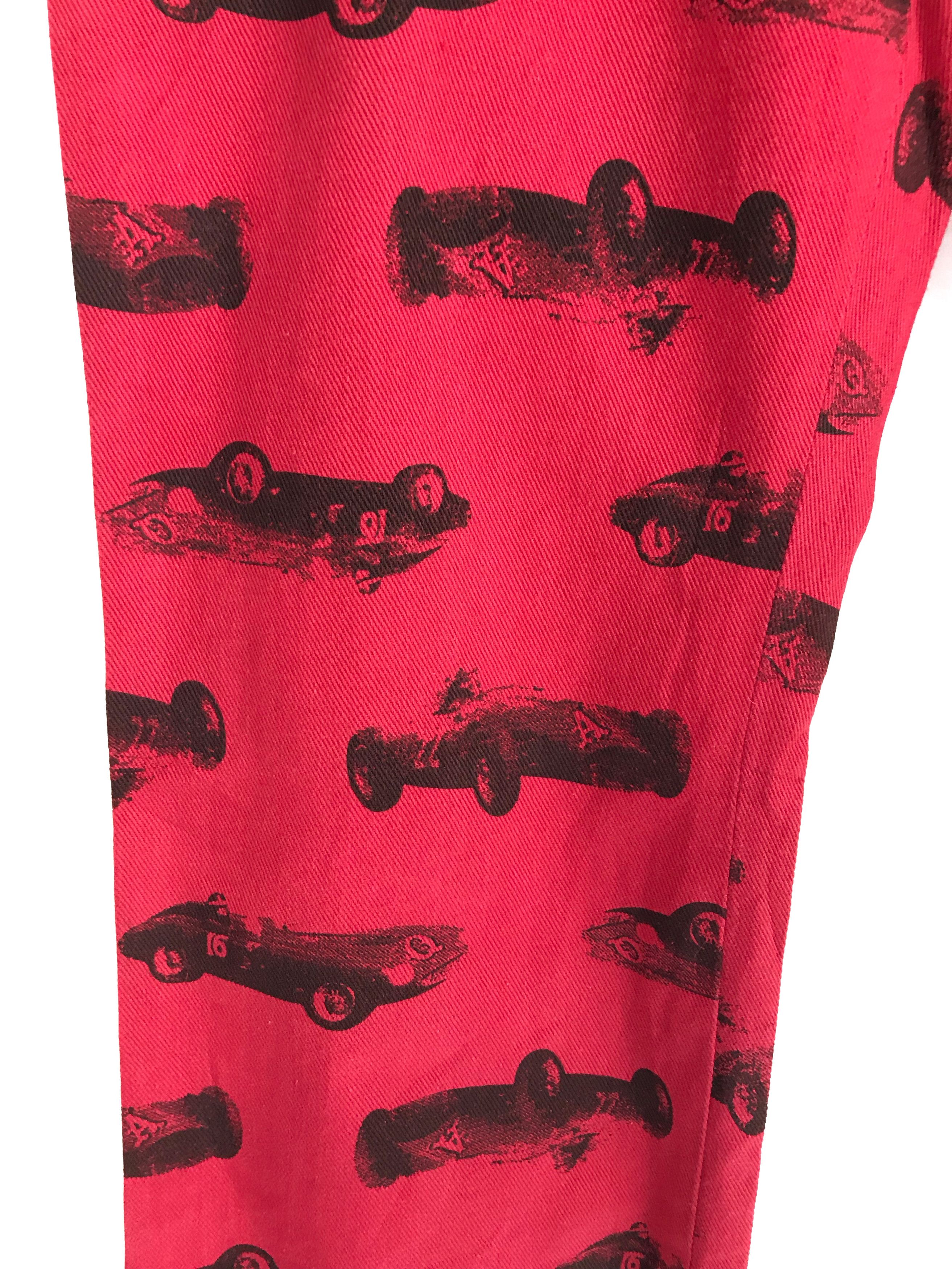 Hysteric Glamour Japanese Brand Classics Race Cars Print Flare Pants Size US 28 / EU 44 - 5 Thumbnail
