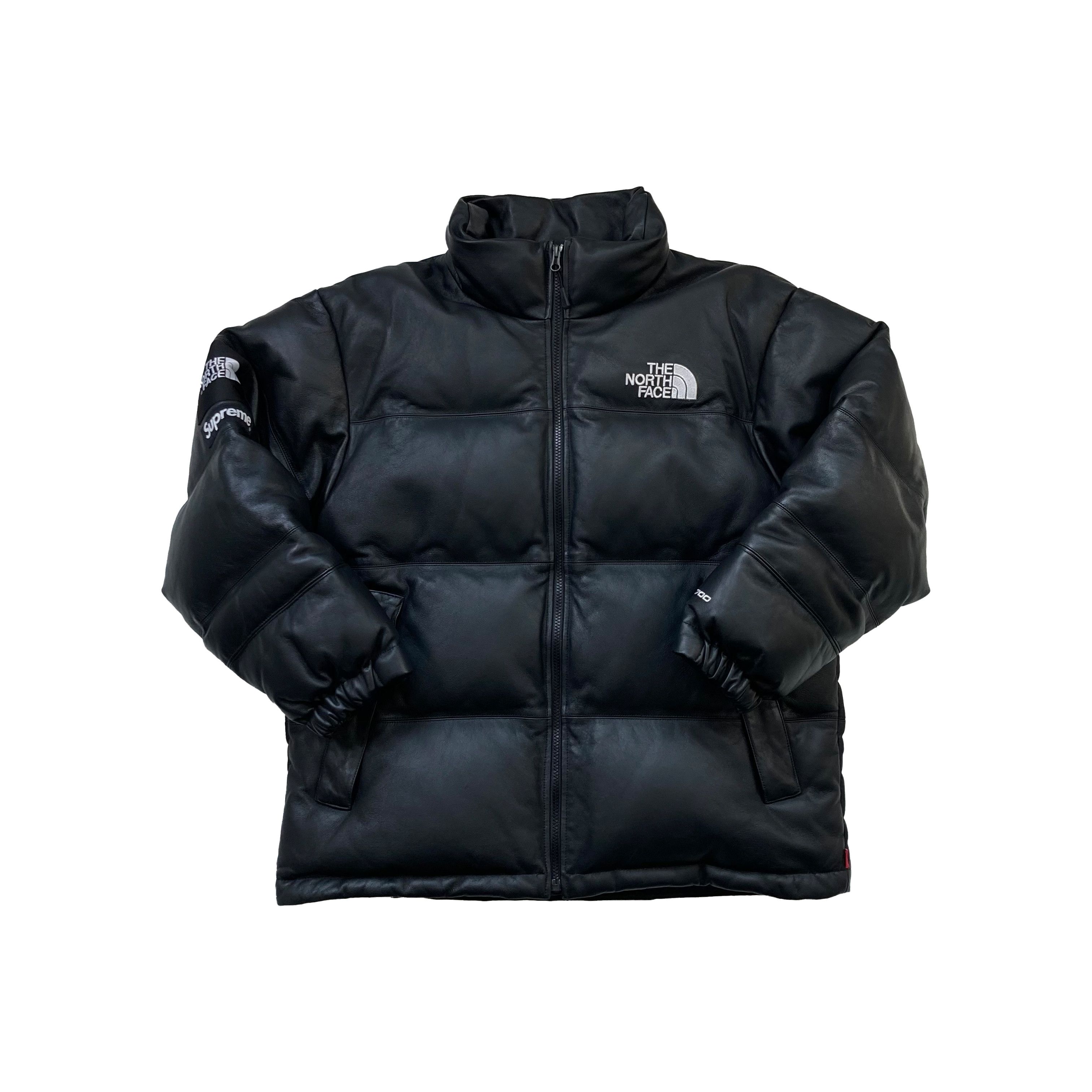 Supreme The North Face Leather Nuptse Jacket | Grailed