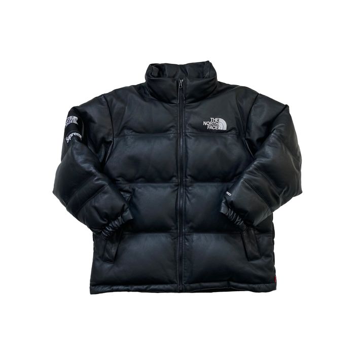 Supreme x tnf hot sale leather nuptse