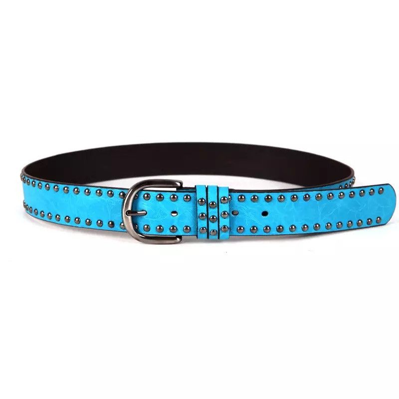 Other Alloy Pin Buckle Solid Color Blue Belt Size ONE SIZE - 3 Thumbnail