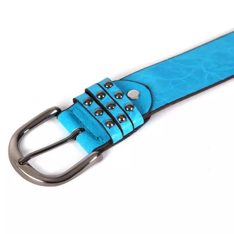 Other Alloy Pin Buckle Solid Color Blue Belt Size ONE SIZE - 2 Thumbnail