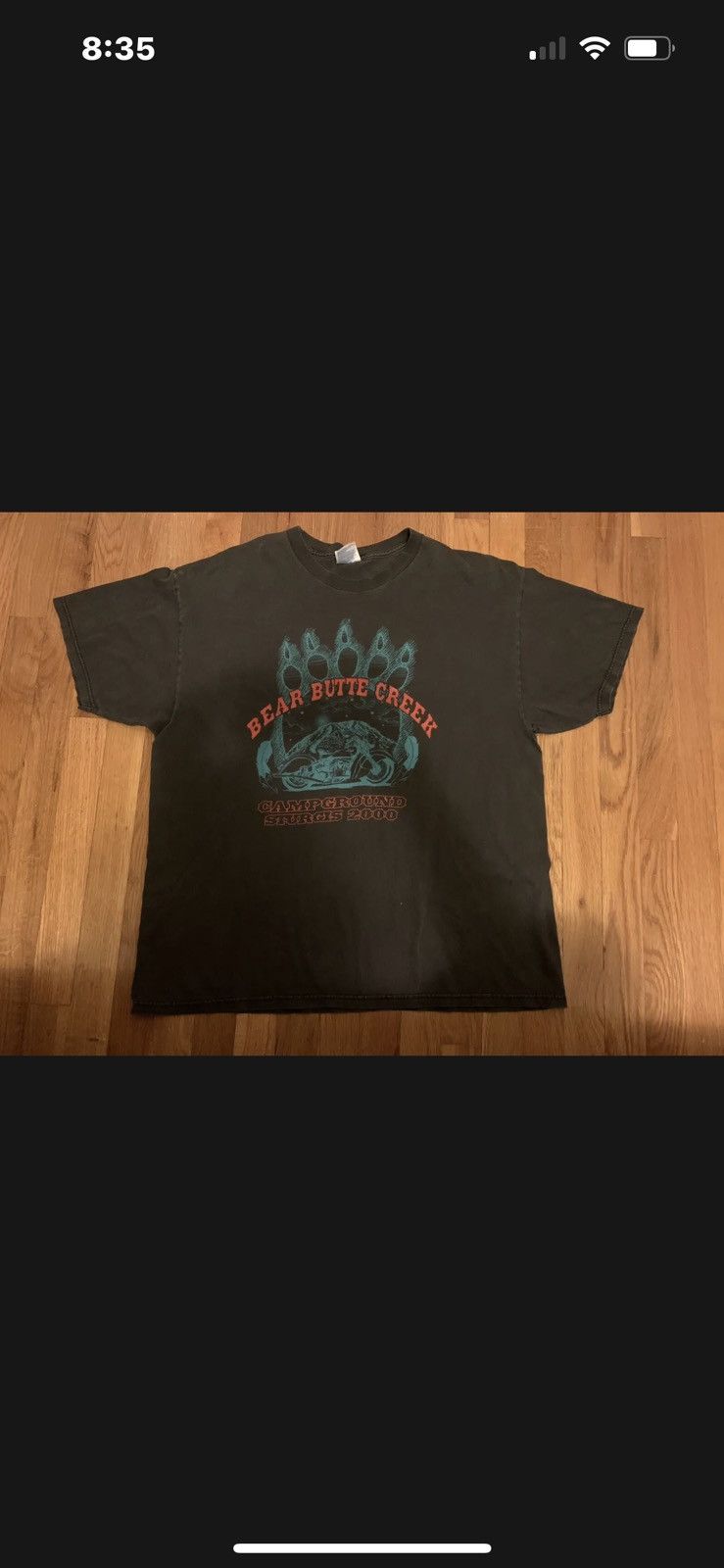 Hanes × Vintage Vintage Bear Butte Creek Campground Sturgis 2000 Biker Size US L / EU 52-54 / 3 - 1 Thumbnail