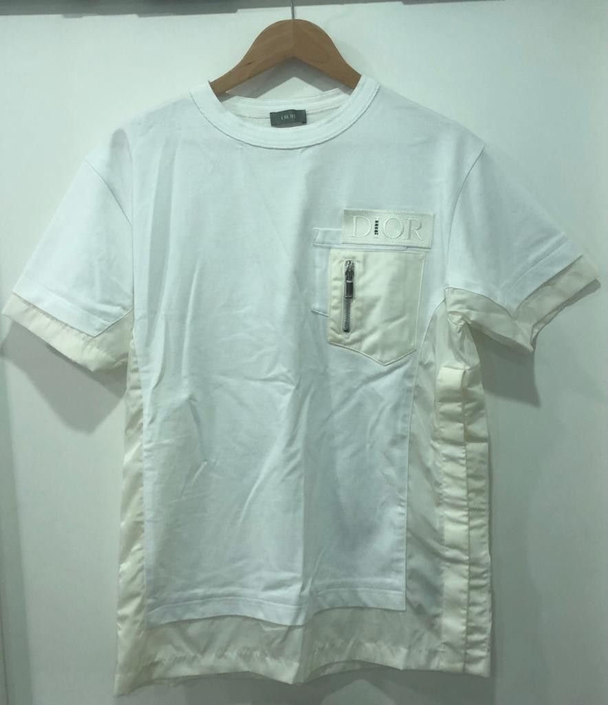 Dior Oversized Dior And Sacai T-Shirt White Cotton Jersey | Grailed