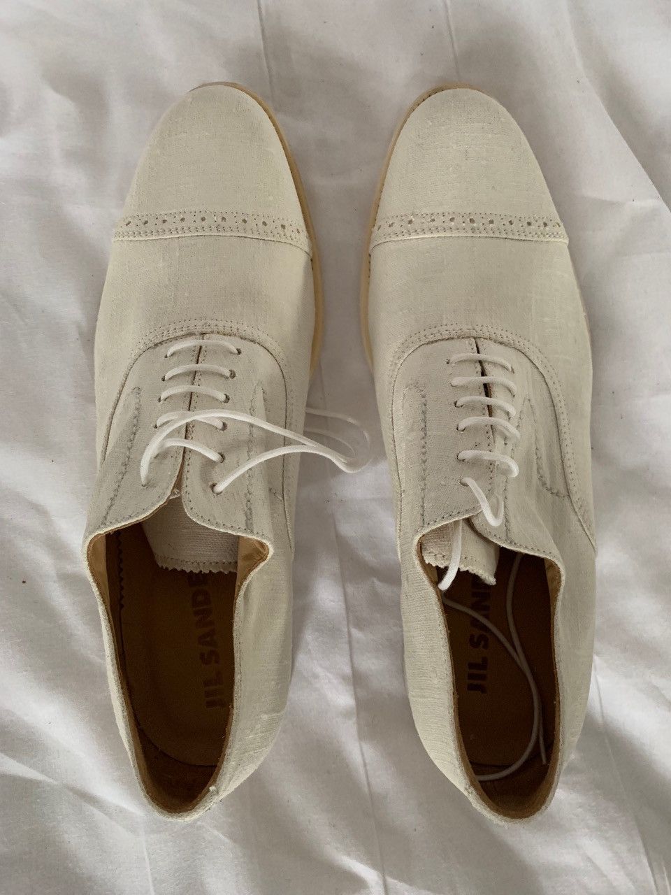 Jil Sander Raf Simons for Jil Sander BRAND NEW WHITE CANVAS OXFORD Size US 11 / EU 44 - 5 Thumbnail