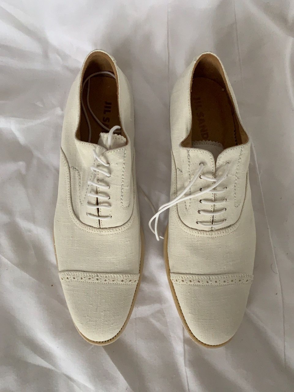 Jil Sander Raf Simons for Jil Sander BRAND NEW WHITE CANVAS OXFORD Size US 11 / EU 44 - 6 Thumbnail