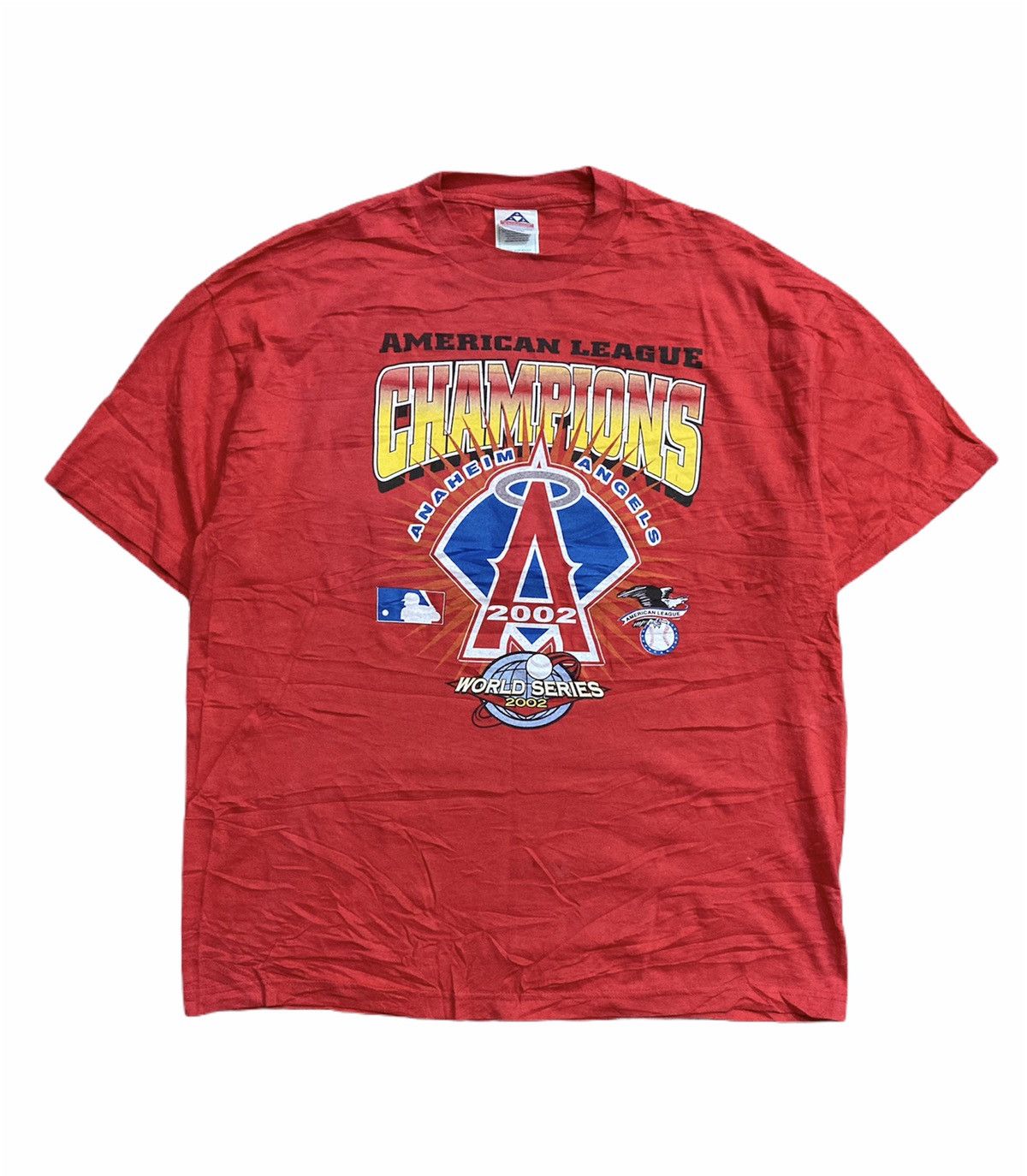 Vintage 2002 MLB Anaheim Angels World Series Tee