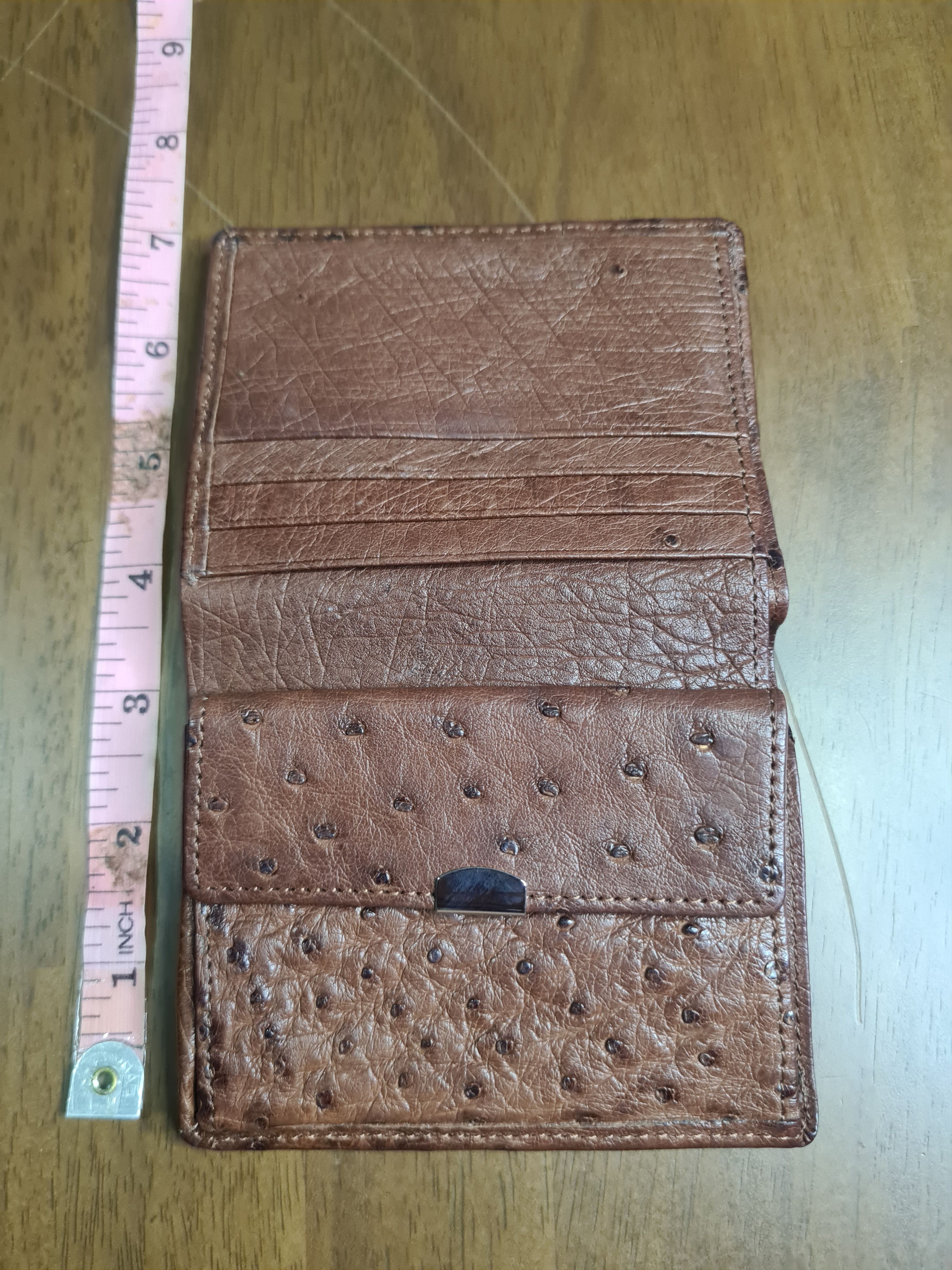 Vintage Small wallet ostrich leather Size ONE SIZE - 3 Thumbnail