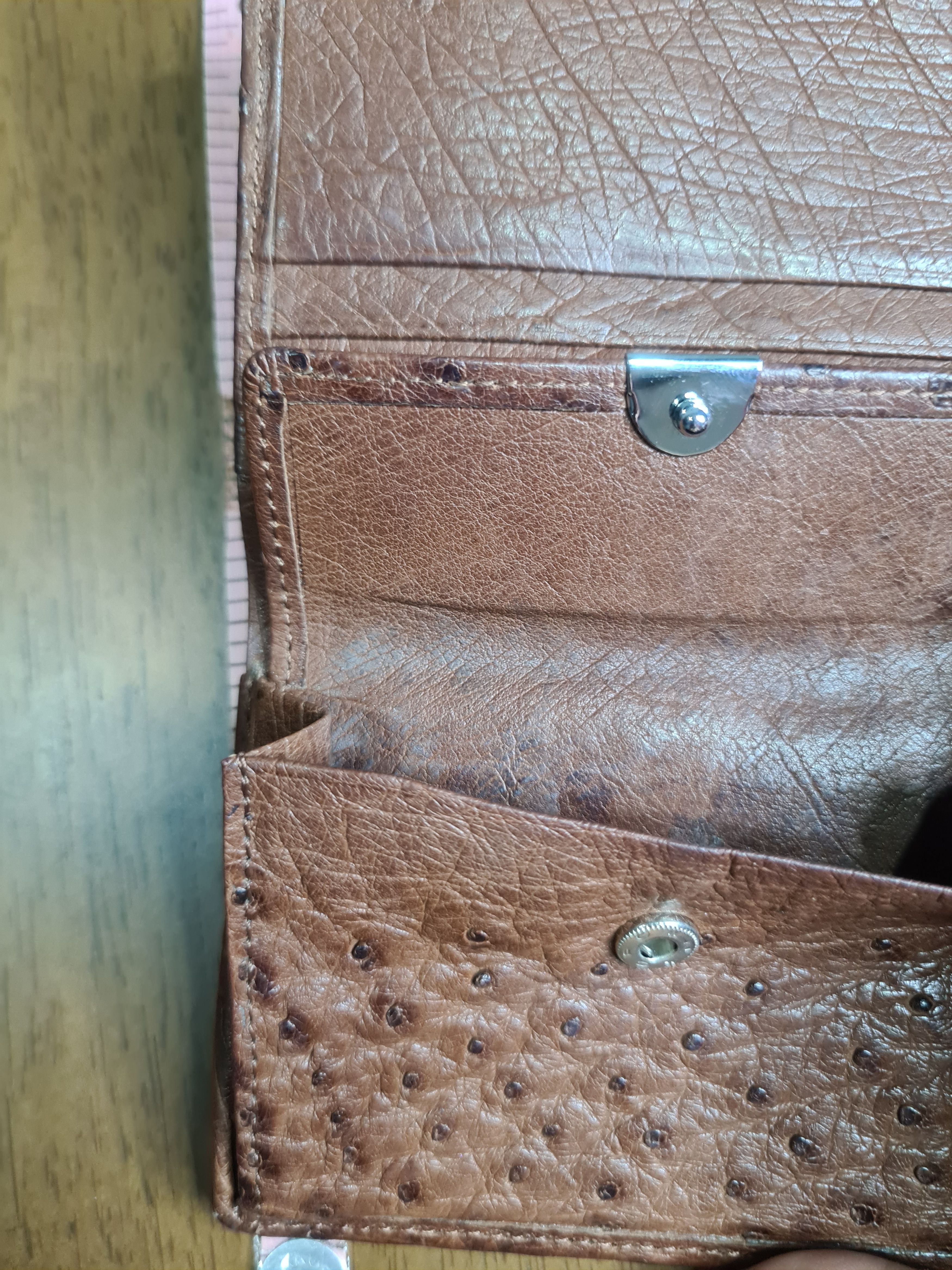 Vintage Small wallet ostrich leather Size ONE SIZE - 4 Thumbnail