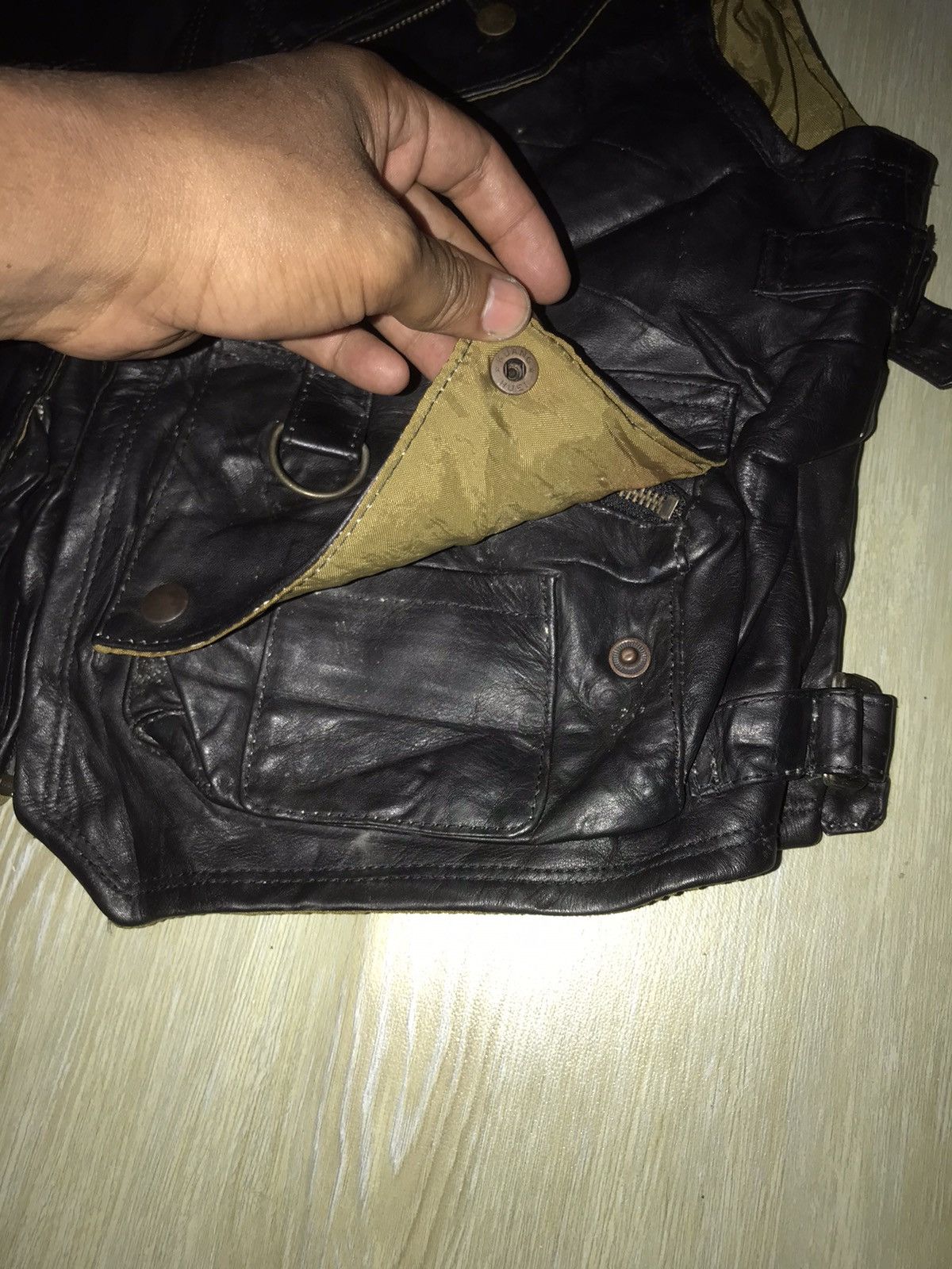 Japanese Brand Vintage Harold’s Gear Multi Pocket Leather Biker Jacket Size US S / EU 44-46 / 1 - 11 Thumbnail