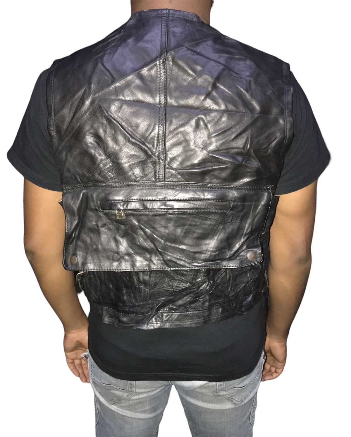Japanese Brand Vintage Harold’s Gear Multi Pocket Leather Biker Jacket Size US S / EU 44-46 / 1 - 7 Thumbnail