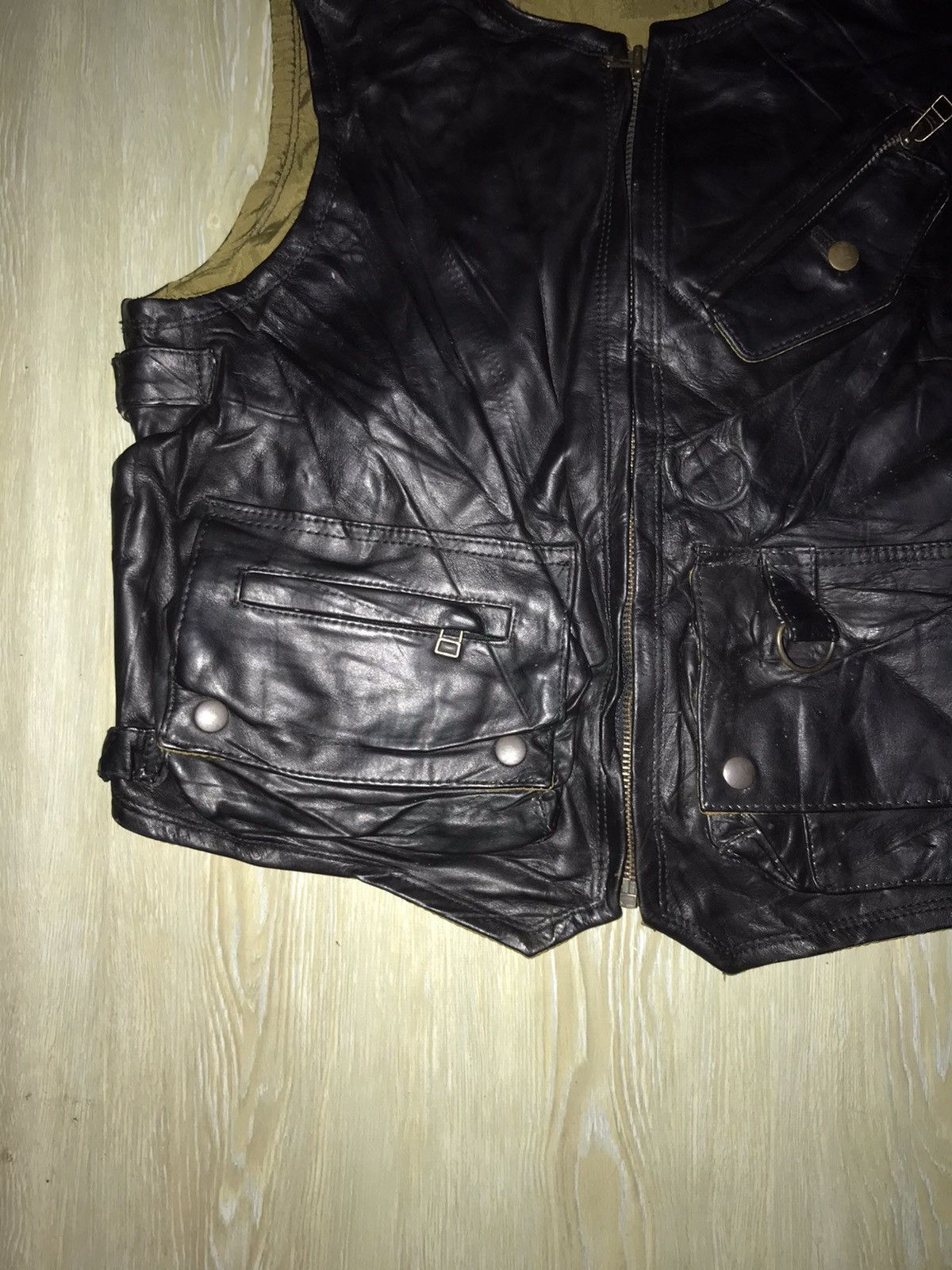 Japanese Brand Vintage Harold’s Gear Multi Pocket Leather Biker Jacket Size US S / EU 44-46 / 1 - 12 Thumbnail