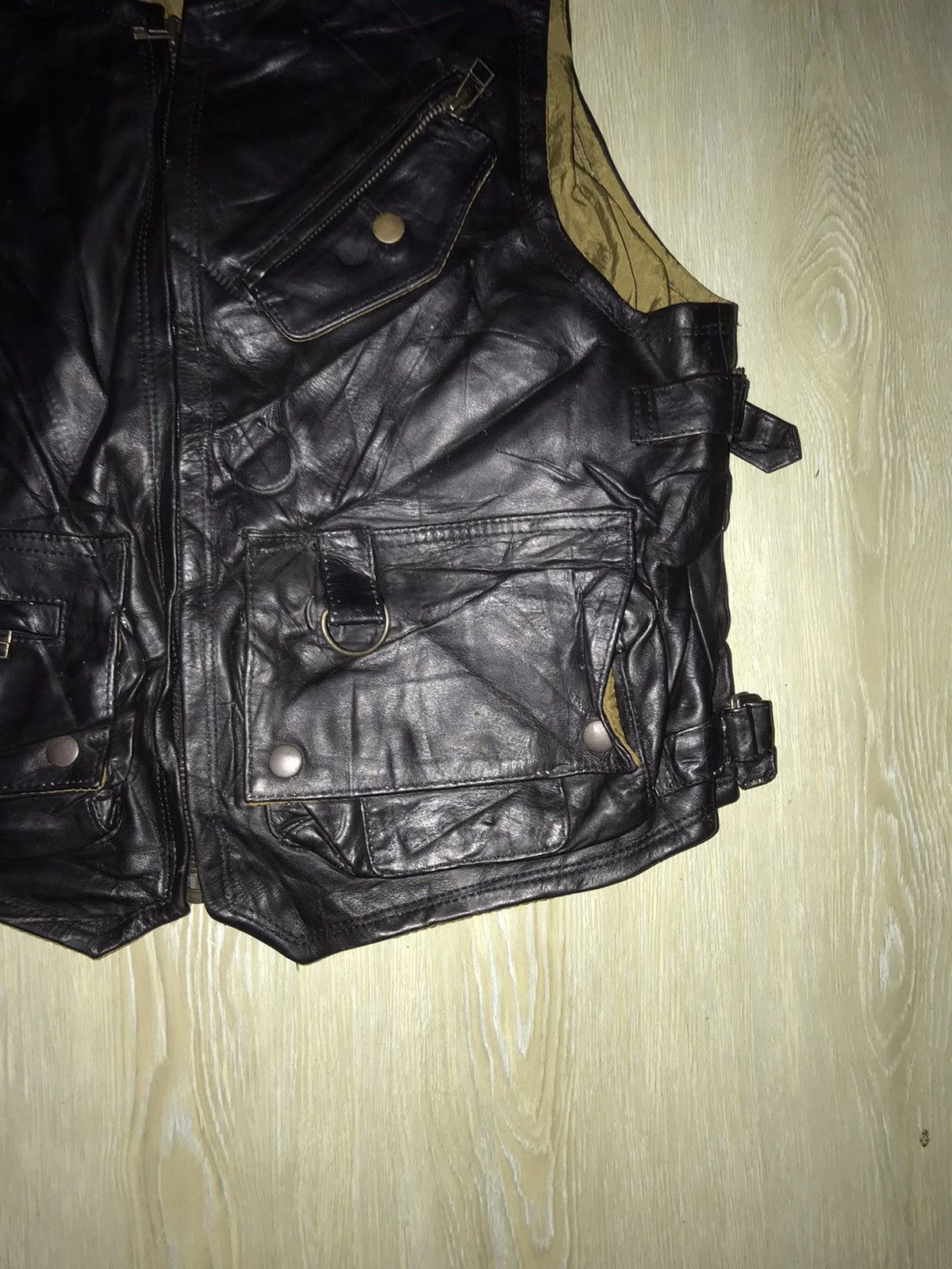 Japanese Brand Vintage Harold’s Gear Multi Pocket Leather Biker Jacket Size US S / EU 44-46 / 1 - 13 Thumbnail